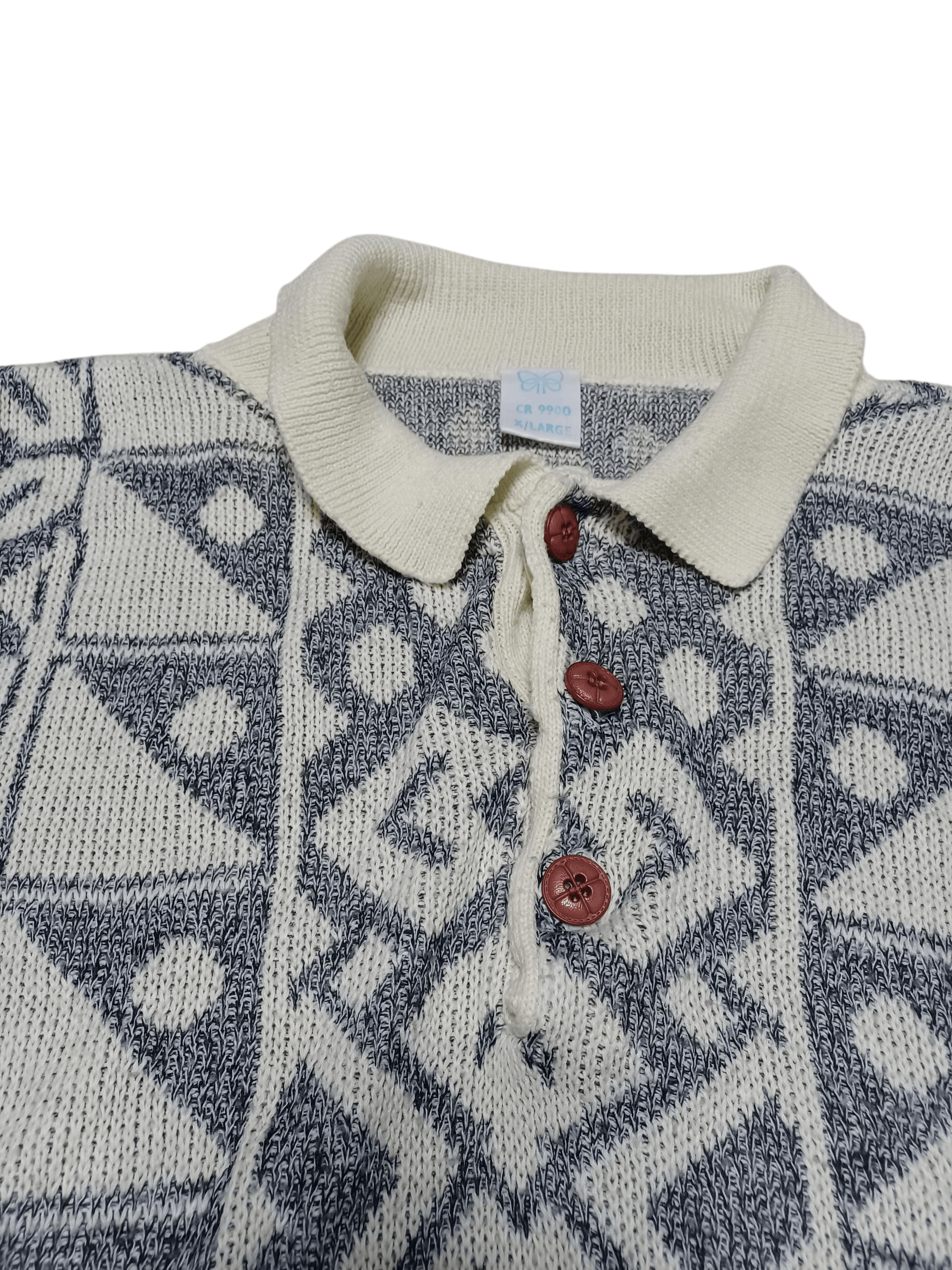 Other VINTAGE 90S MADE IN UK AVANT GARDE 1/3 SWEATER Size US XL / EU 56 / 4 - 2 Thumbnail