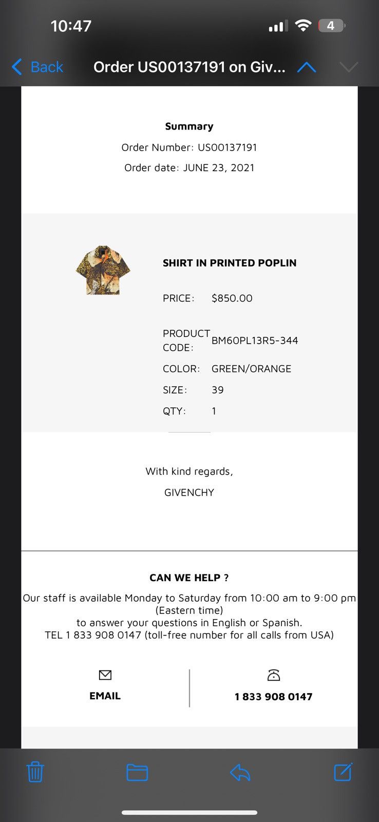 Givenchy Givenchy Shirt In Printed Poplin Size US M / EU 48-50 / 2 - 13 Thumbnail