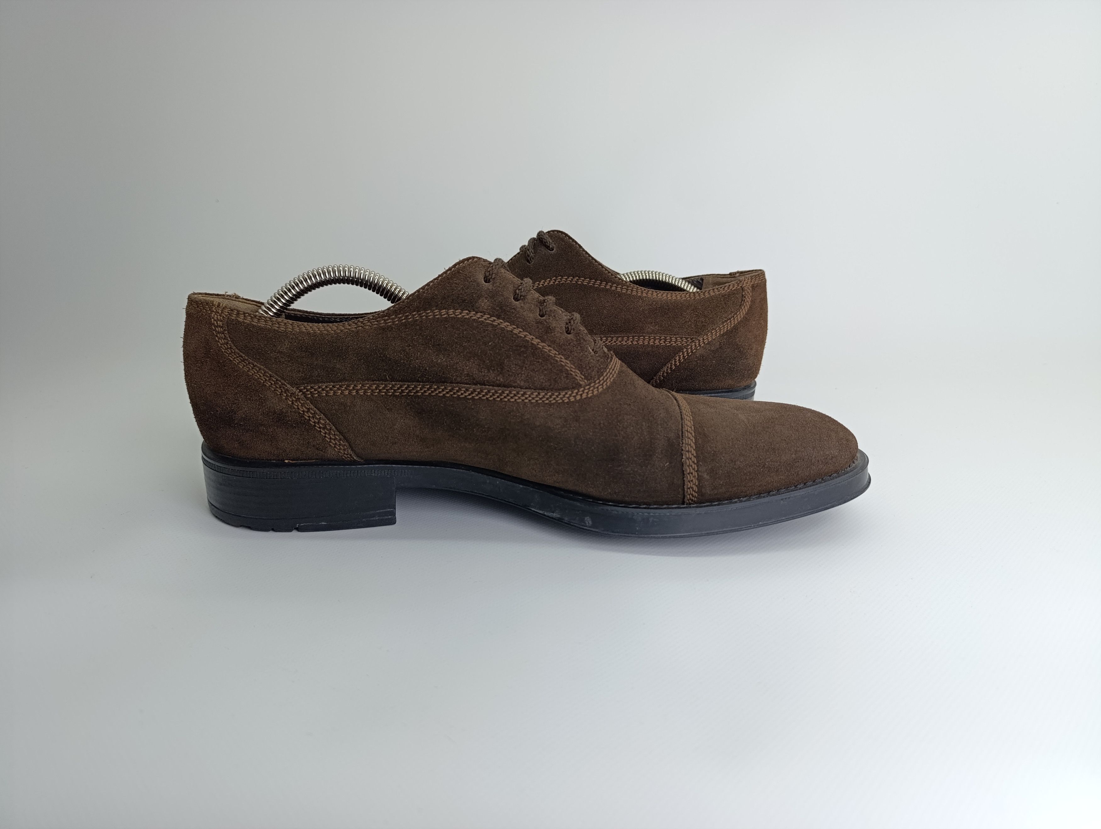 Pal Zileri Pal Zileri Concept Brown Suede Cap Toe Oxford Shoes Mens Size US 11 / EU 44 - 8 Thumbnail