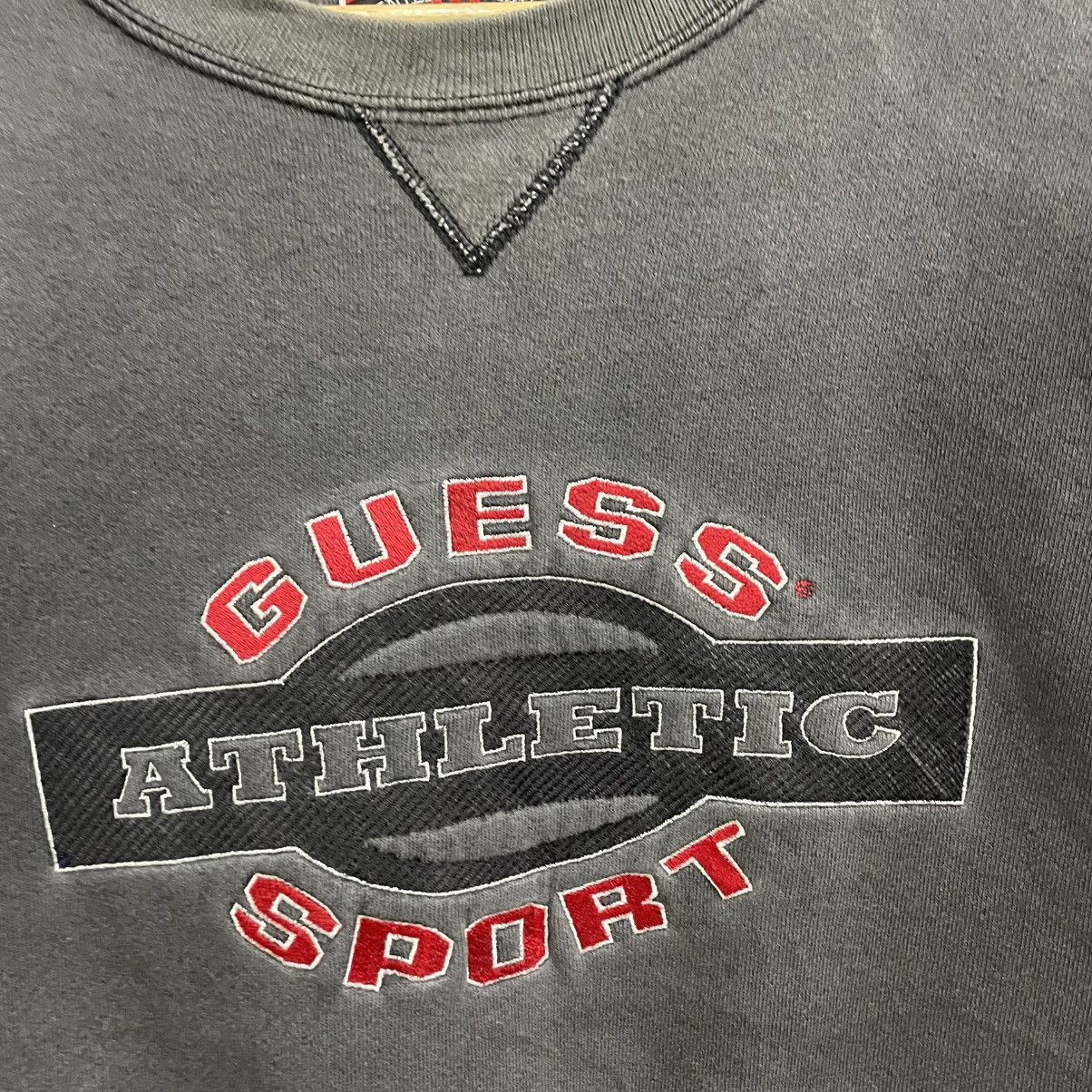 Guess × Vintage 🔥Vintage 90s Guess Embroidered Big Spellout Sweatshirts Size US M / EU 48-50 / 2 - 5 Thumbnail