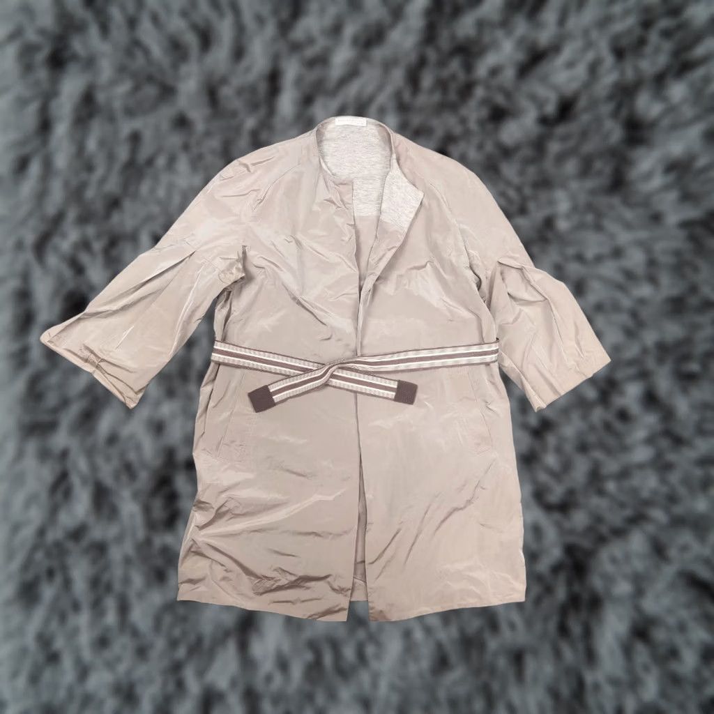 Fabiana Filippi Fabiana Filippi Italy Design Jacket Coat Wrap-Around Belt Champagne Color L Size L / US 10 / IT 46 - 1 Thumbnail