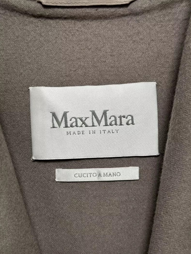 Max Mara Max Mara Grey-brown color-block wool hooded coat Size S / US 4 / IT 40 - 3 Thumbnail