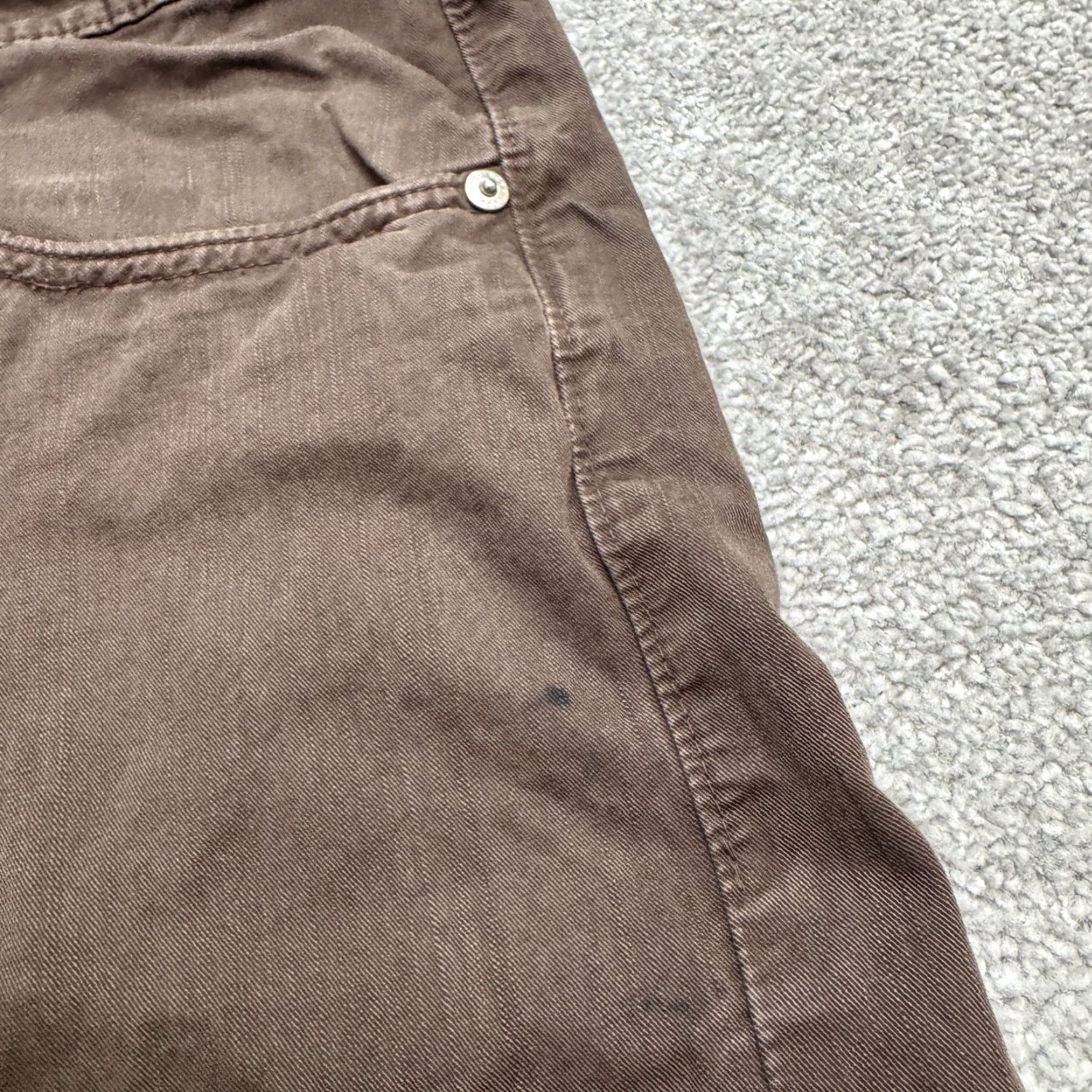 Hugo Boss HUGO BOSS Jeans Mens 36x34 Brown Cotton Denim Straight Leg Button Fly 5-Pocket Regular Size US 36 / EU 52 - 5 Thumbnail