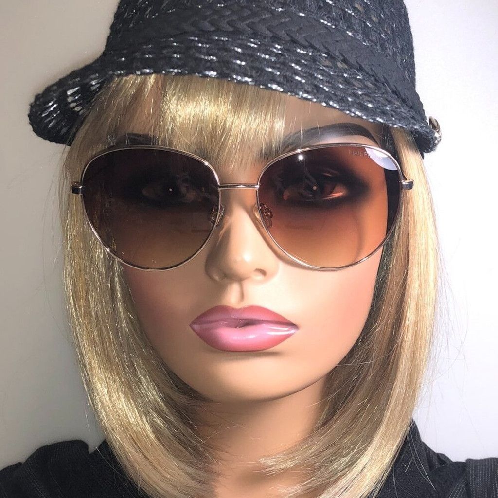 Tommy Hilfiger Tommy Hilfiger Gold & Brown Oversized Sunglasses Size ONE SIZE - 1 Thumbnail