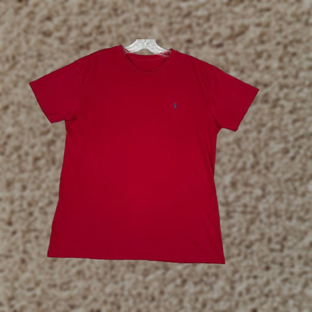 Ralph Lauren VINTAGE Ralph Lauren Polo Shirt Men Small Red Crew Neck 100% Cotton Short Sleeve Slim Fit Logo Embroidered Mens Shirt Red 90s Inspired Size US S / EU 44-46 / 1 - 1 Thumbnail