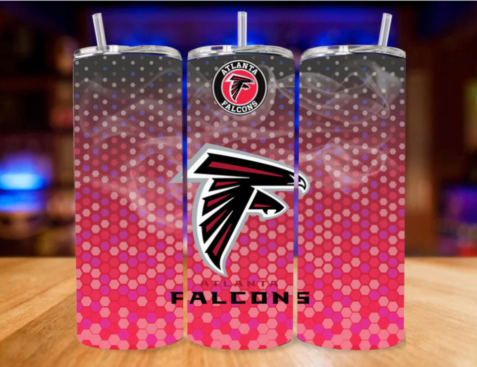 The Unbranded Brand Atlanta Falcons Smoke Scene Stainless Steel Tumbler- 20 Oz Size ONE SIZE - 1 Thumbnail