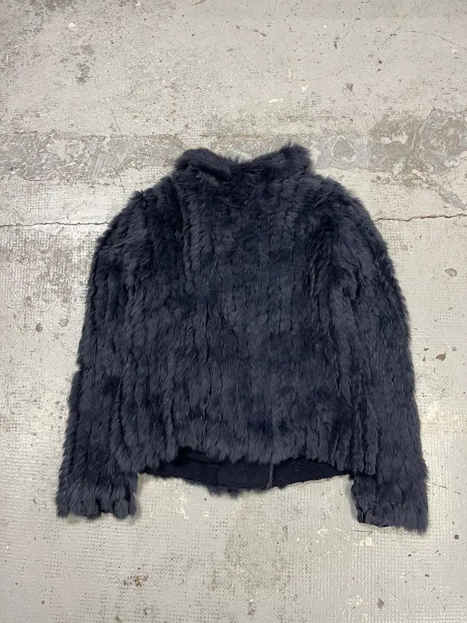 Marc Jacobs 2010s Marc Jacobs Navy Rabbit Fur Officer Jacket Size M / US 6-8 / IT 42-44 - 7 Thumbnail