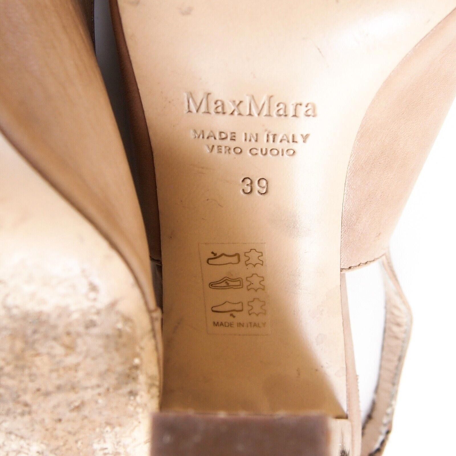 Designer Max Mara Slingback Heels Sandals Pink Gold US 9 EU 39 Size US 9 / IT 39 - 8 Thumbnail
