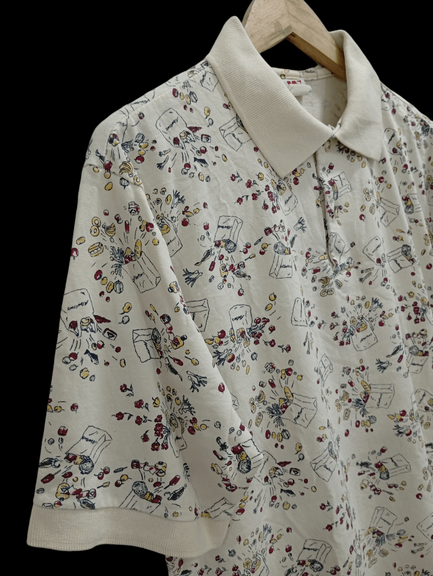 Japanese Brand × Vintage 🔥🔥Vintage Whang Full Print Polo T-Shirt Size US L / EU 52-54 / 3 - 9 Thumbnail