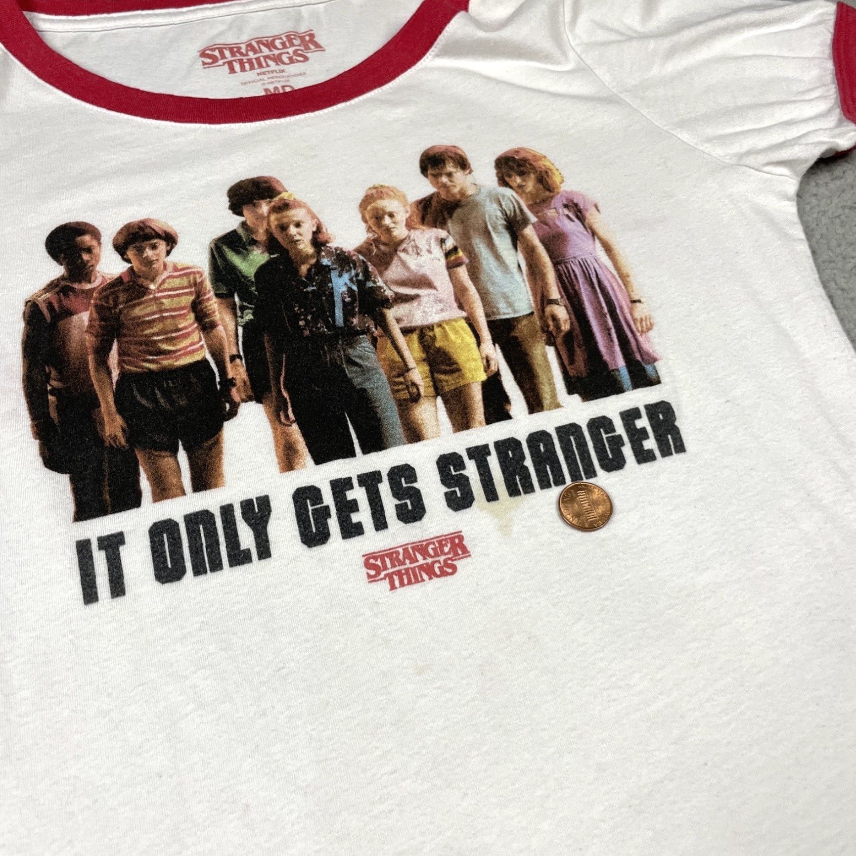 Vintage VINTAGE Stranger Things Shirt Womens M White TV Stranger M Womens Size M / US 6-8 / IT 42-44 - 6 Thumbnail