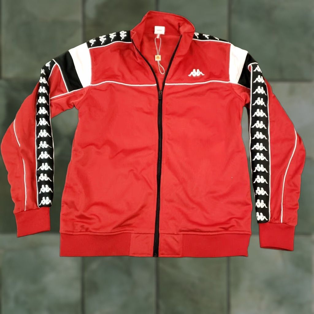 Kappa Kappa Full Zip Sweatshirt Womens Large Red Long Sleeve Logo Size L / US 10 / IT 46 - 1 Thumbnail