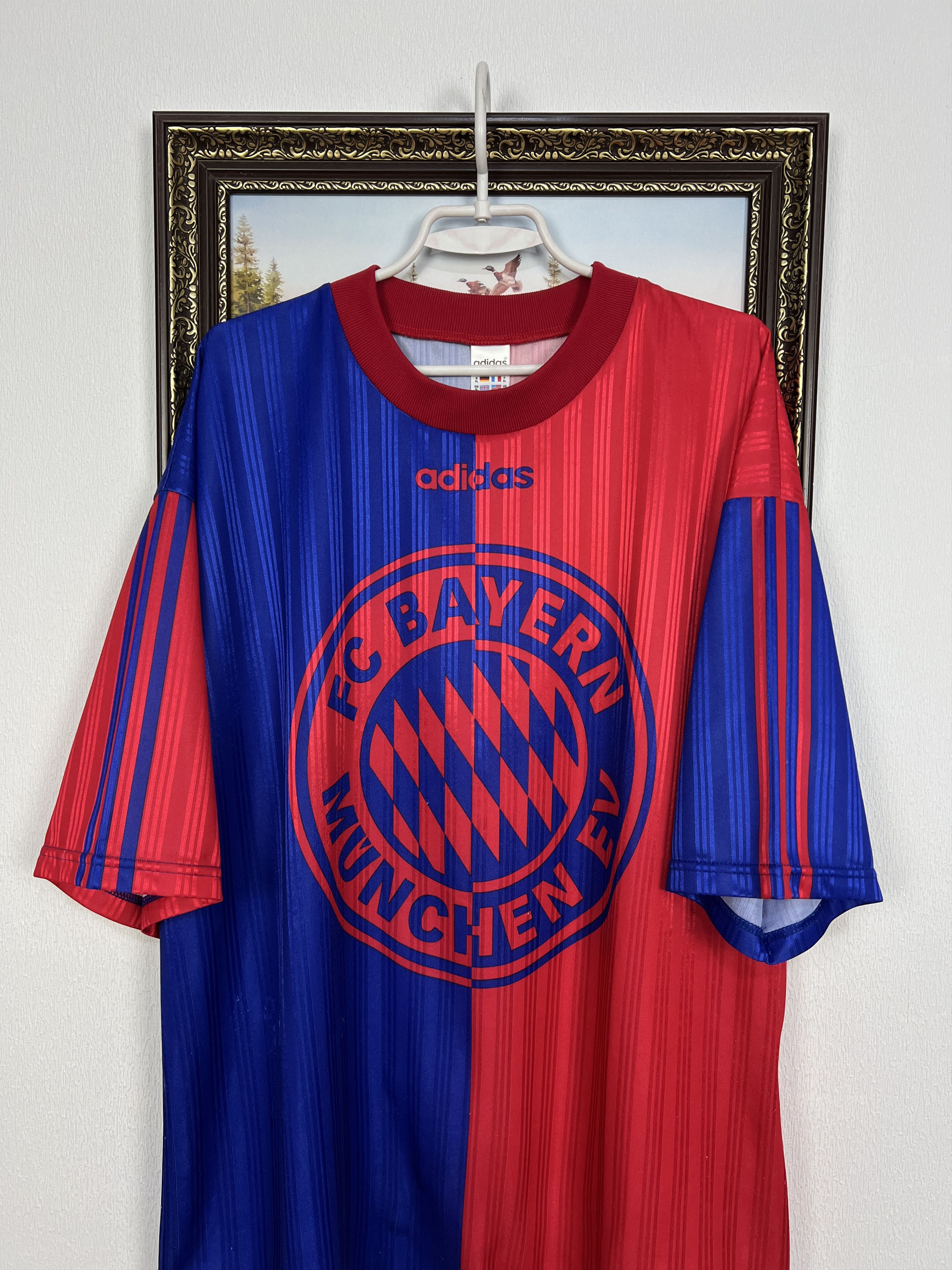 Adidas Vintage 90's Adidas Bayern Munich Football Train Shirt Size US XL / EU 56 / 4 - 2 Thumbnail