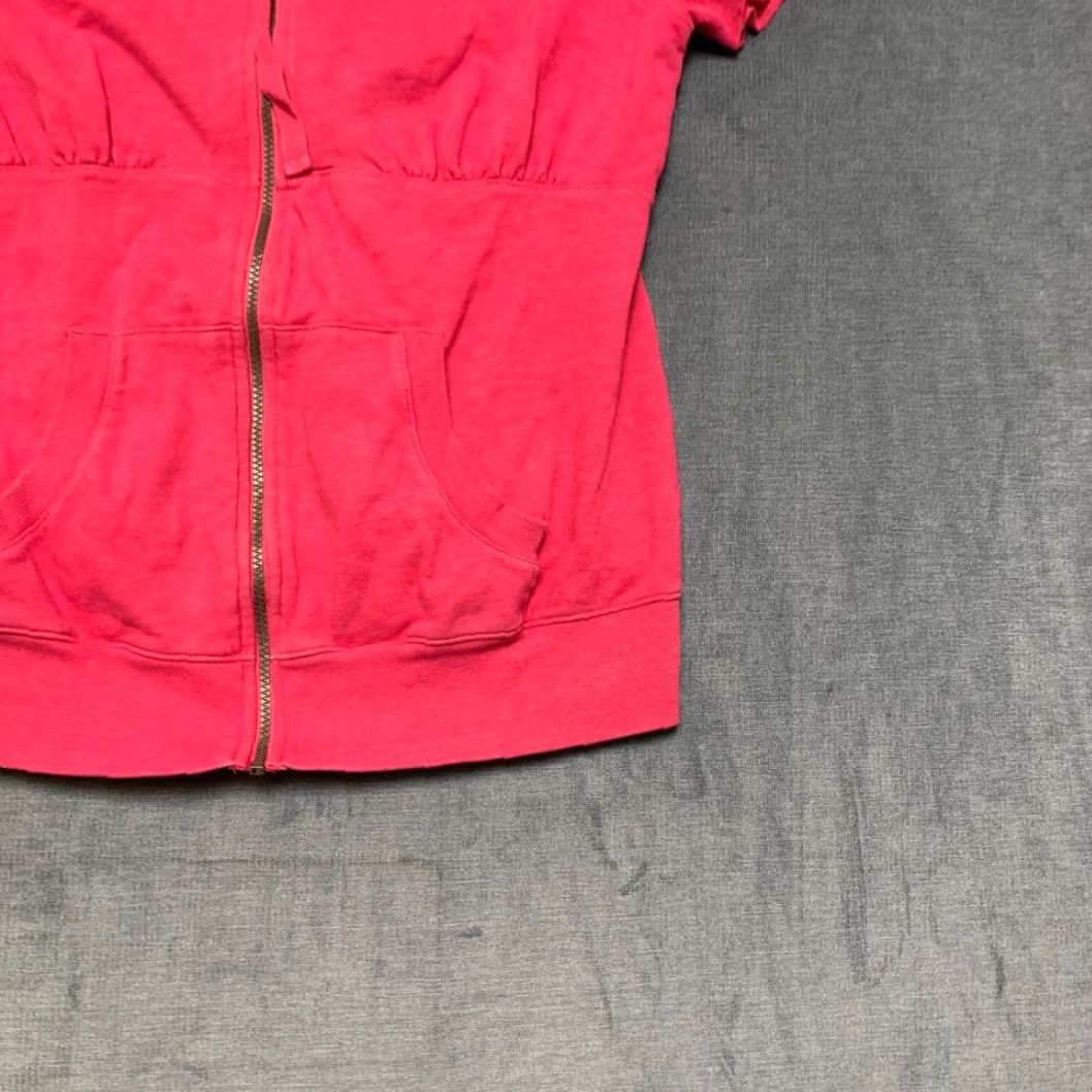 Old Navy Old Navy Maternity Hoodie Womens L Pink Cotton Short Sleeve Full Zip Sweatshirt Size L / US 10 / IT 46 - 2 Thumbnail
