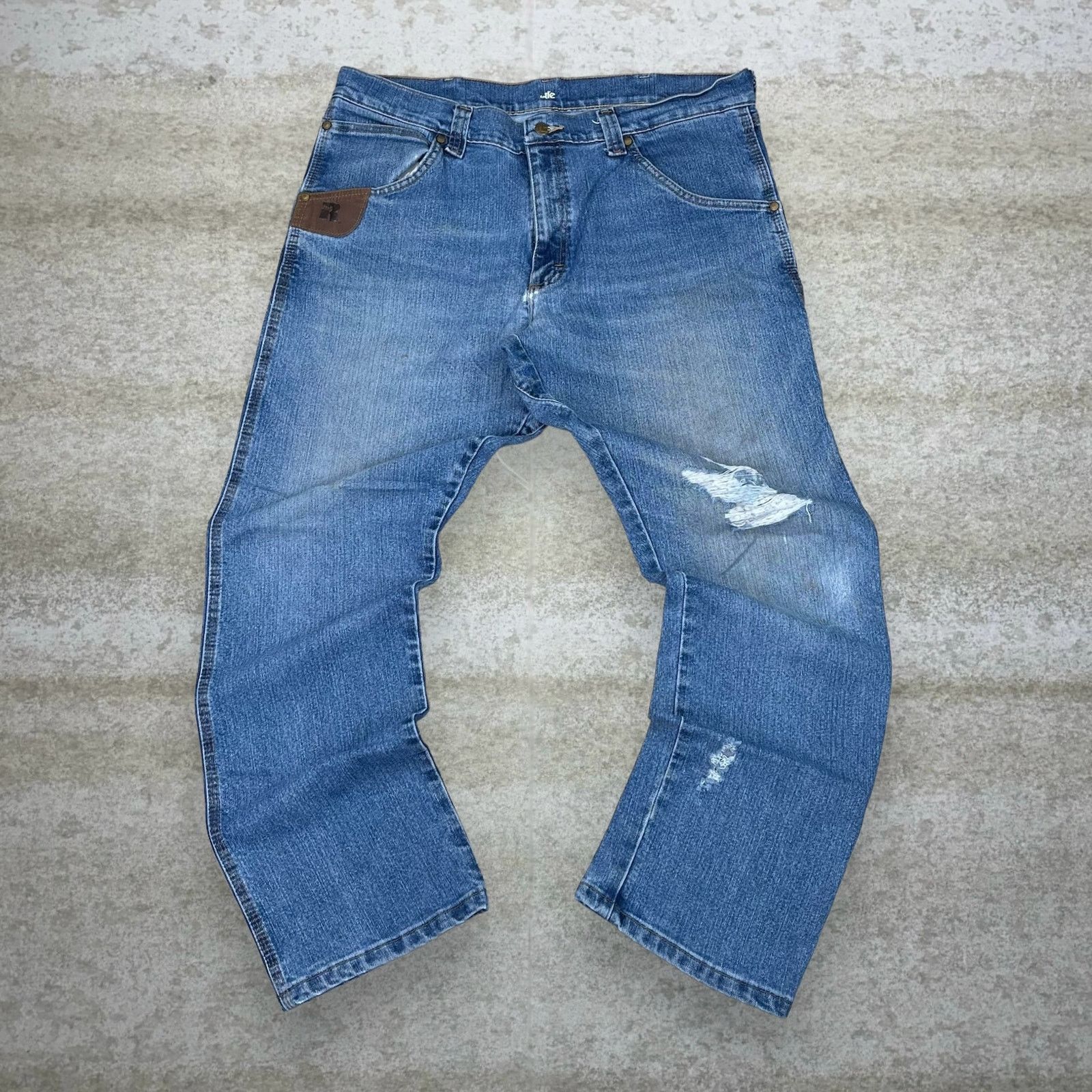 Wrangler Vintage Y2K Wrangler Riggs Jeans 36x30 Relaxed Light Wash Size US 36 / EU 52 - 2 Thumbnail