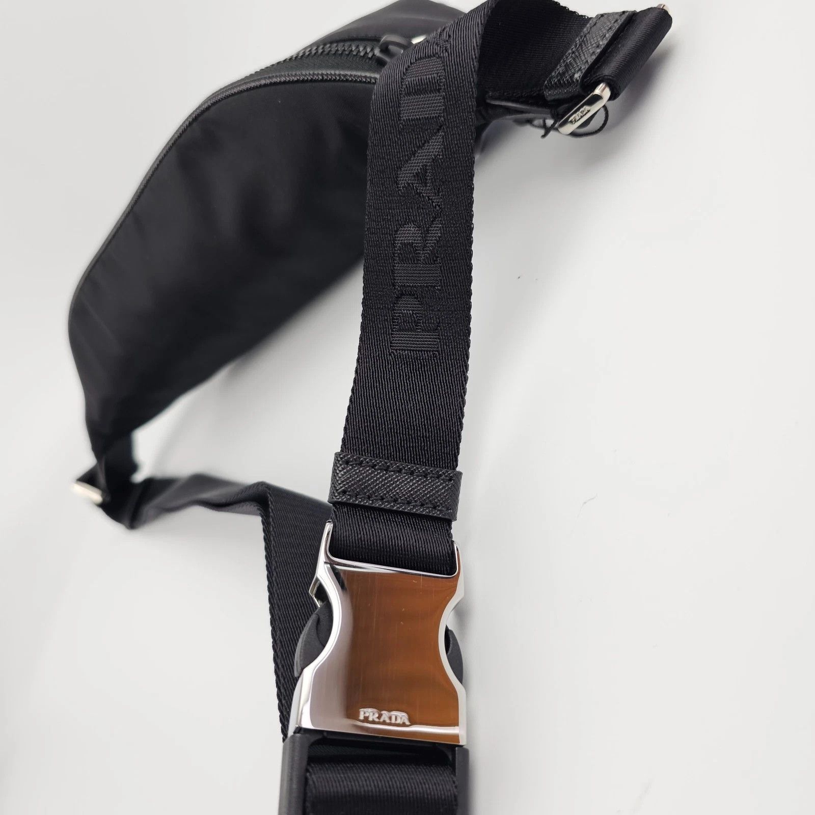 Prada PRADA Re-Nylon Saffiano Leather Black Belt Bag Size ONE SIZE - 6 Thumbnail