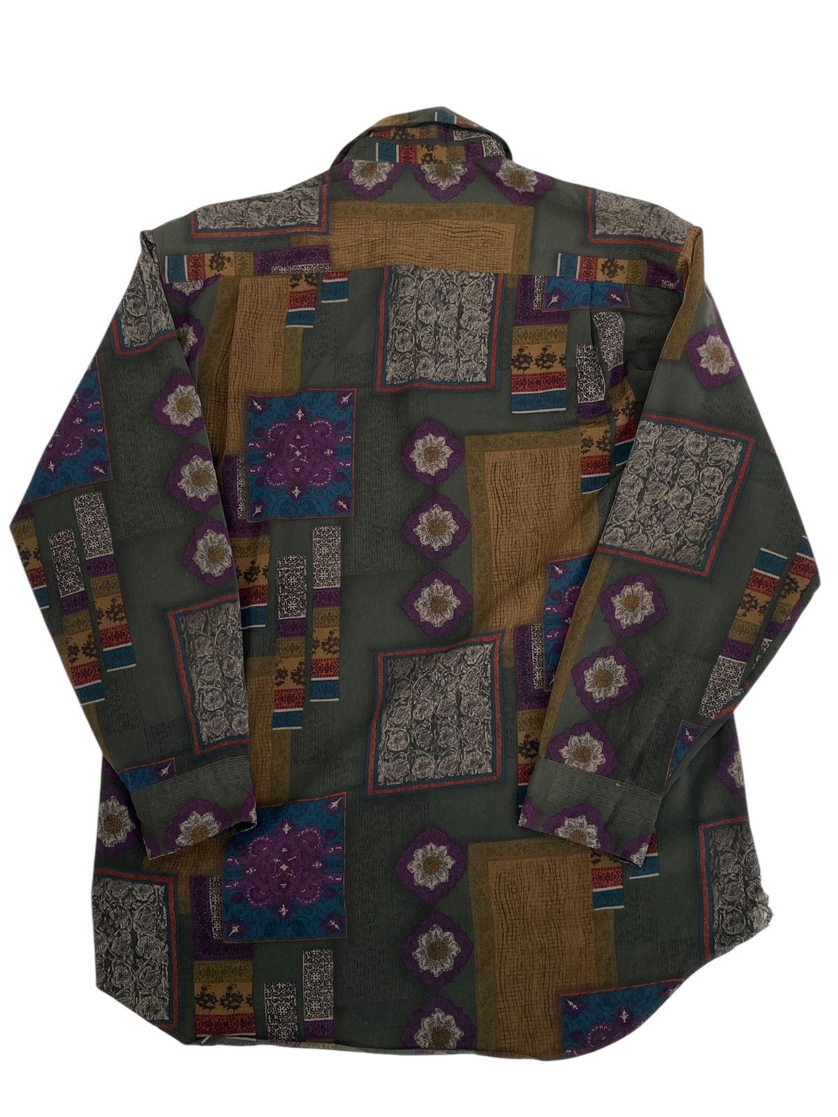 Vtg Craysun Silk Shirt Button Up