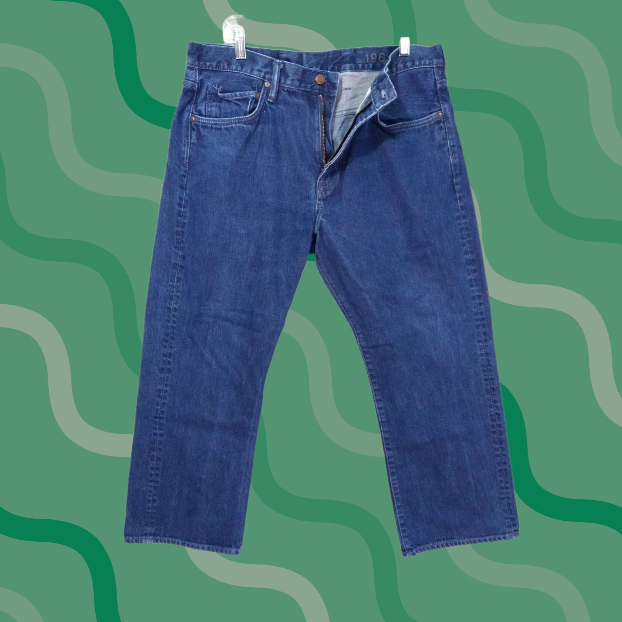 Gap Gap 1969 Jeans Mens Wide Leg Loose Fit 36x30 Dark Wash Blue Denim Size US 36 / EU 52 - 1 Thumbnail