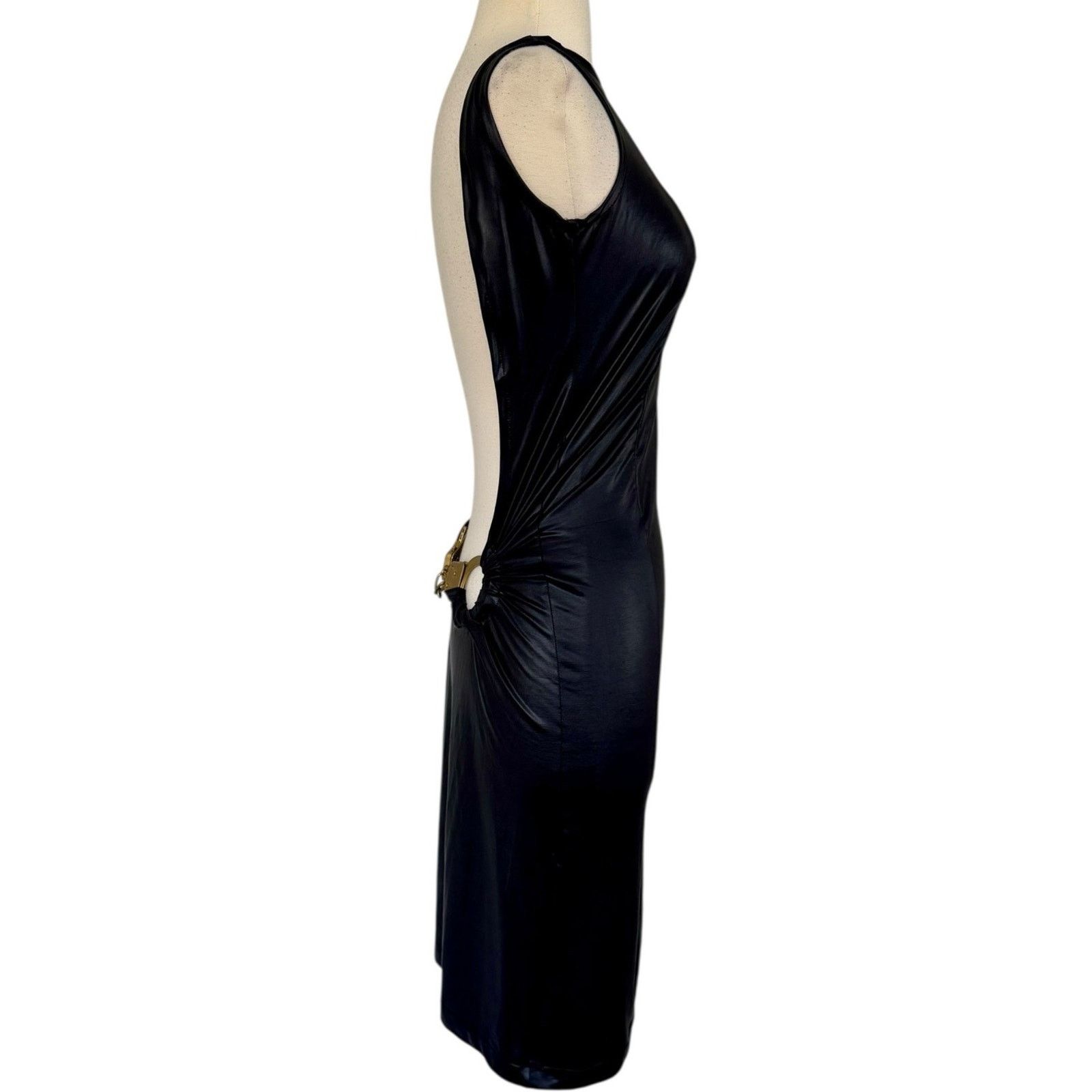 Other JENNIFER GRACE Faux Leather Handcuff Bodycon Police Dress Size S / US 4 / IT 40 - 7 Thumbnail