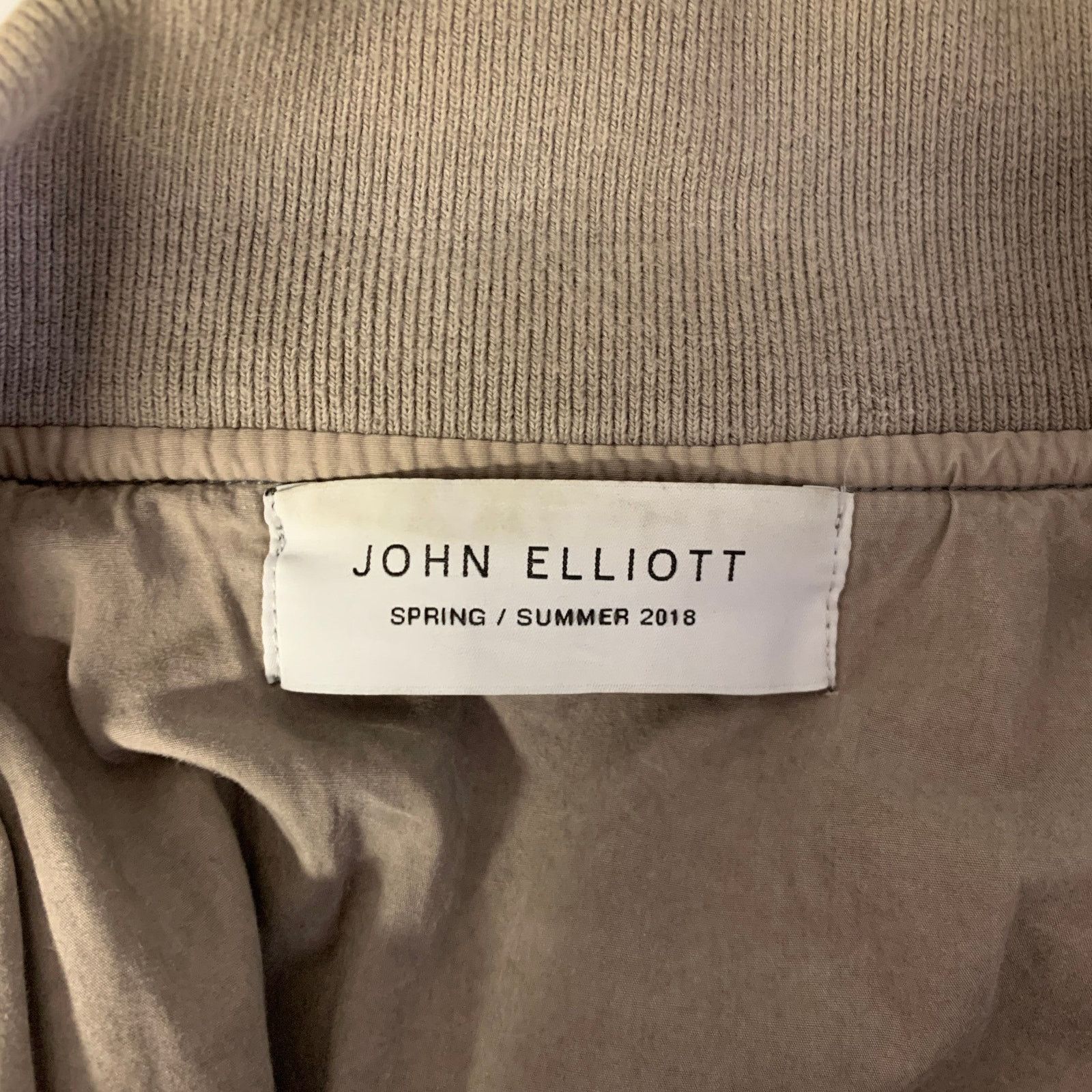 John Elliott JOHN ELLIOTT XL Khaki Quilted Cotton Blend Bomber Jacket Size US XL / EU 56 / 4 - 5 Thumbnail