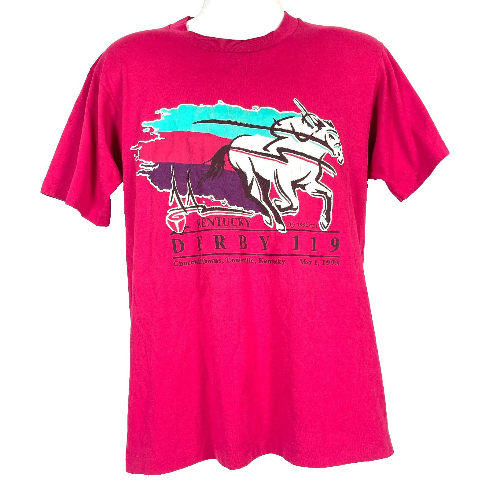 Other Kentucky Derby 1993 Vtg Mens T-Shirt size Large 119 Louisvil Size US L / EU 52-54 / 3 - 2 Thumbnail