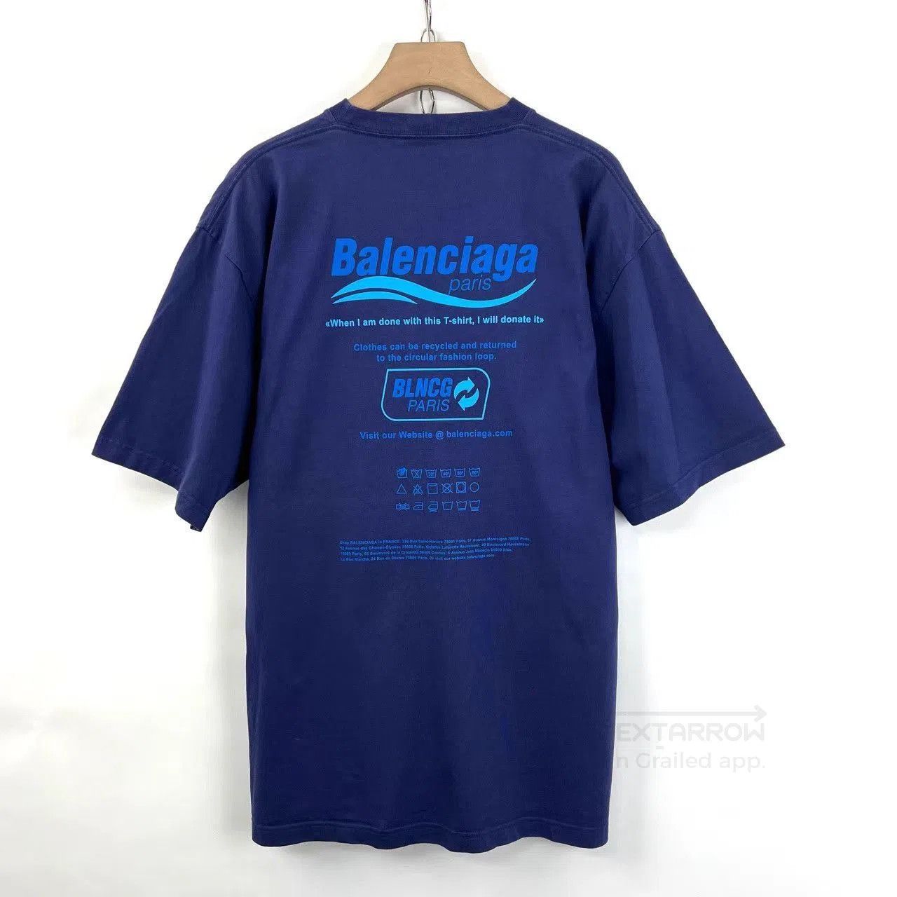 Balenciaga Blue Oversized Short Sleeve T-Shirt. Size US S / EU 44-46 / 1 - 2 Thumbnail