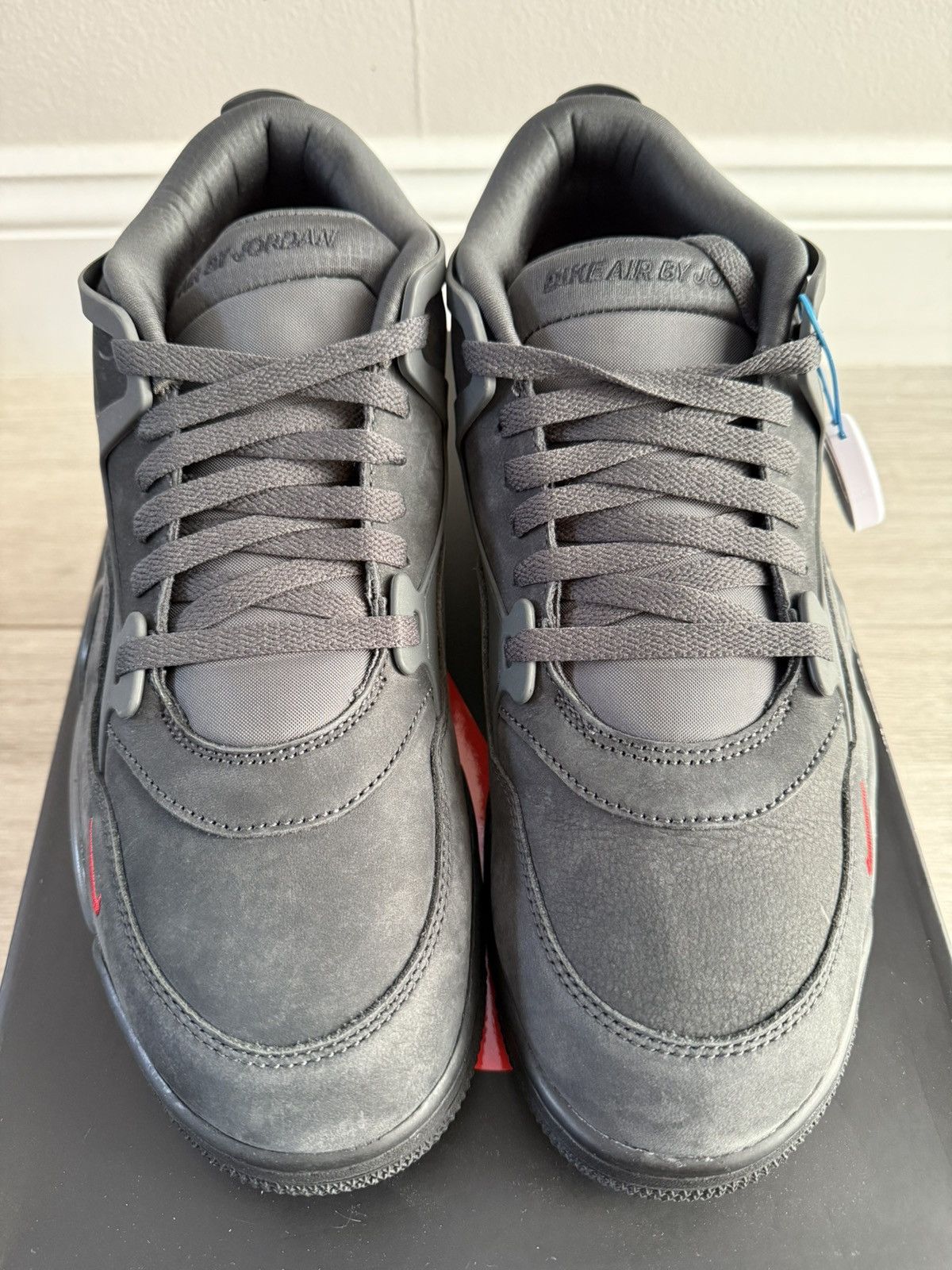 Jordan Brand Nigel Sylvester Jordan 4 RM Driveway Grey Anthracite Red 12 Size US 12 / EU 45 - 5 Thumbnail