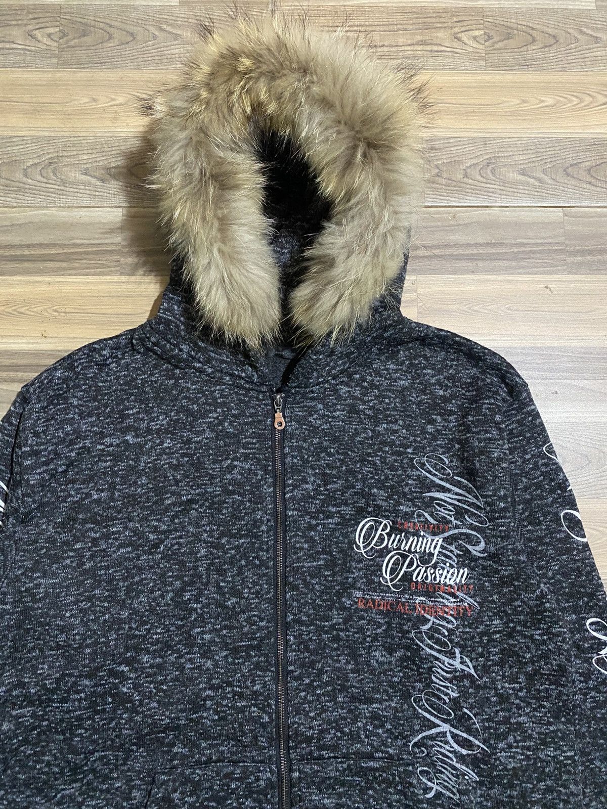 Beauty Beast × Japanese Brand BURNING PASSION FUR HOODIES Size US XXL / EU 58 / 5 - 4 Thumbnail