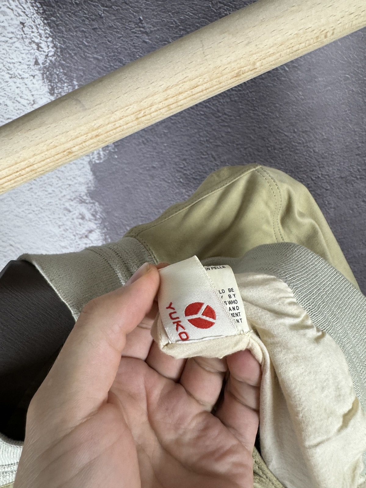 Japanese Brand Yuko beige leather bomber jacket Japanese style Size XL / US 12-14 / IT 48-50 - 10 Thumbnail