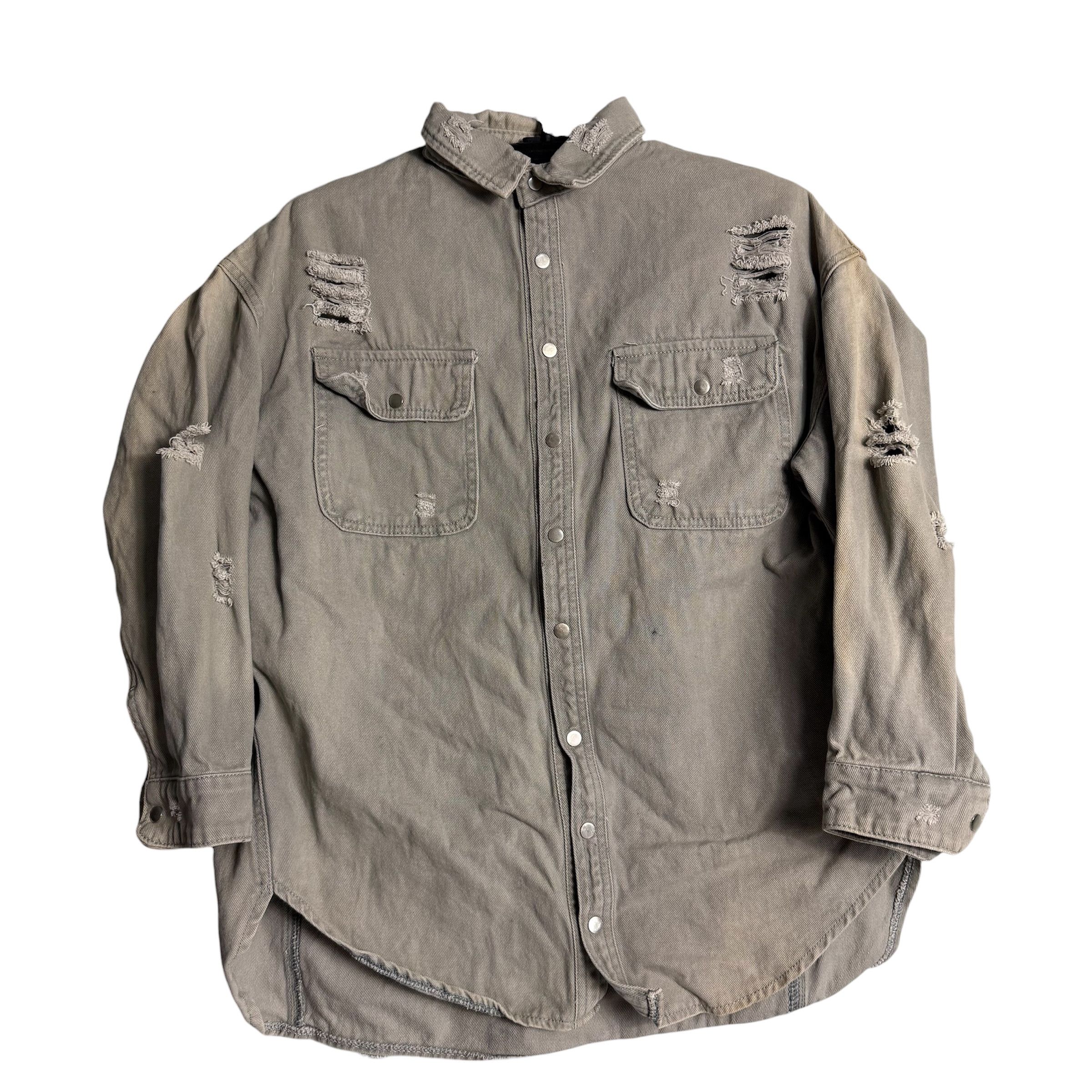 Japanese Brand 🔥RARE🔥Vintage Modern Romantic Distress Style Denim Jacket Size US L / EU 52-54 / 3 - 3 Thumbnail