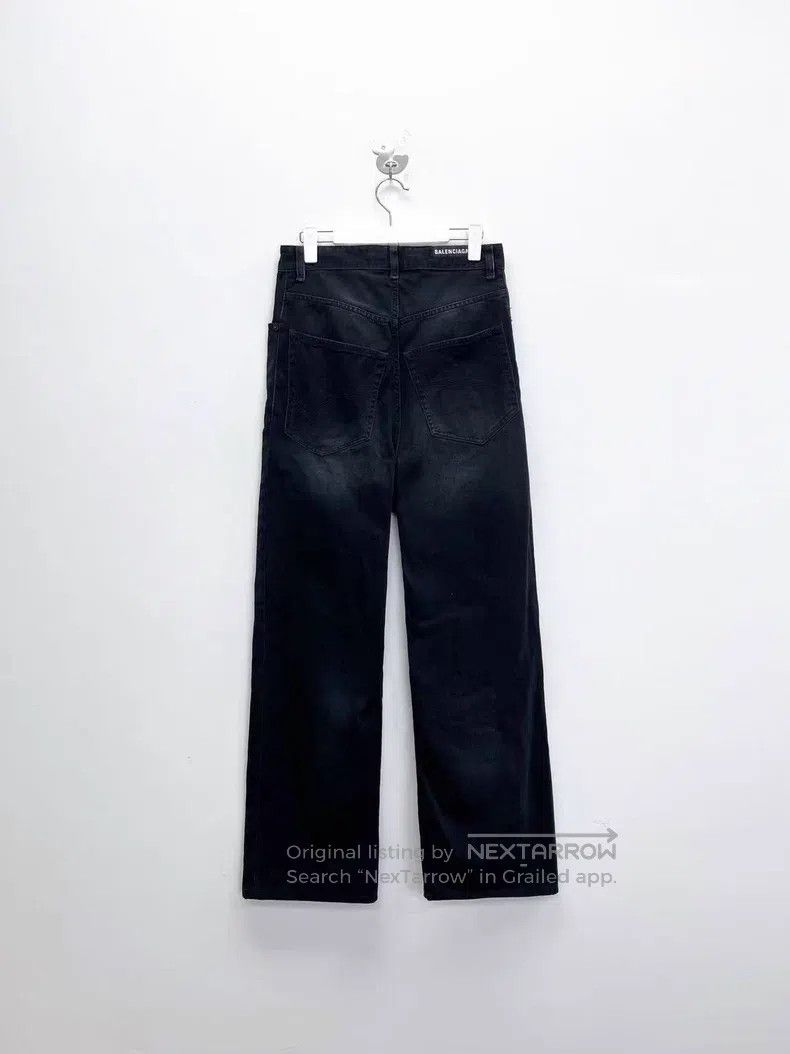 Balenciaga Balenciaga size XXS Distressed Black Baggy Stamped Letteri Size US 27 - 2 Thumbnail