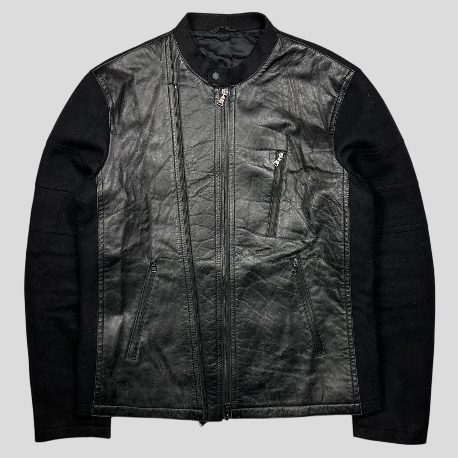 Neil Barrett Neil Barrett 00’s Leather + Wool Modular Zip Biker Jacket M Size US M / EU 48-50 / 2 - 1 Thumbnail