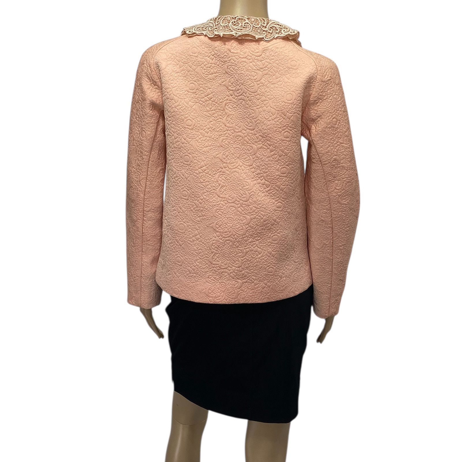 Other SHIATZY CHEN Pink Jacquard Lace Trim Jacket Size XS / US 0-2 / IT 36-38 - 4 Thumbnail