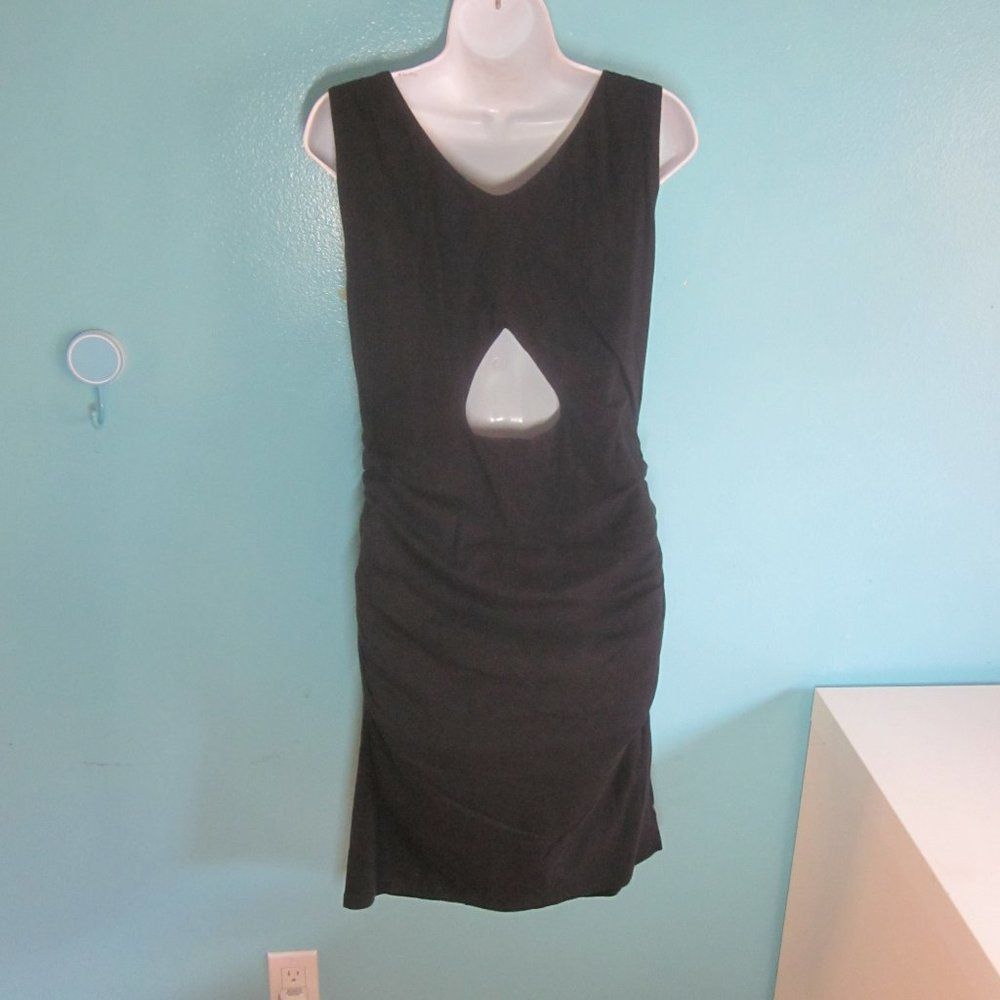 Saks Fifth Avenue FIRTH Cotton Ruched Bodycon Dress Size M Size M / US 6-8 / IT 42-44 - 3 Thumbnail