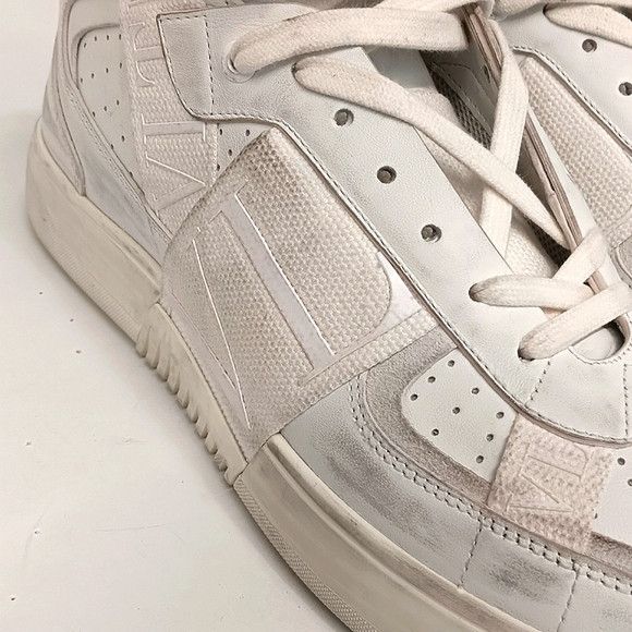 Valentino Valentino Men's Distressed Mid Calfskin VL7N Sneakers EU43.5 Size US 10.5 / EU 43-44 - 8 Thumbnail