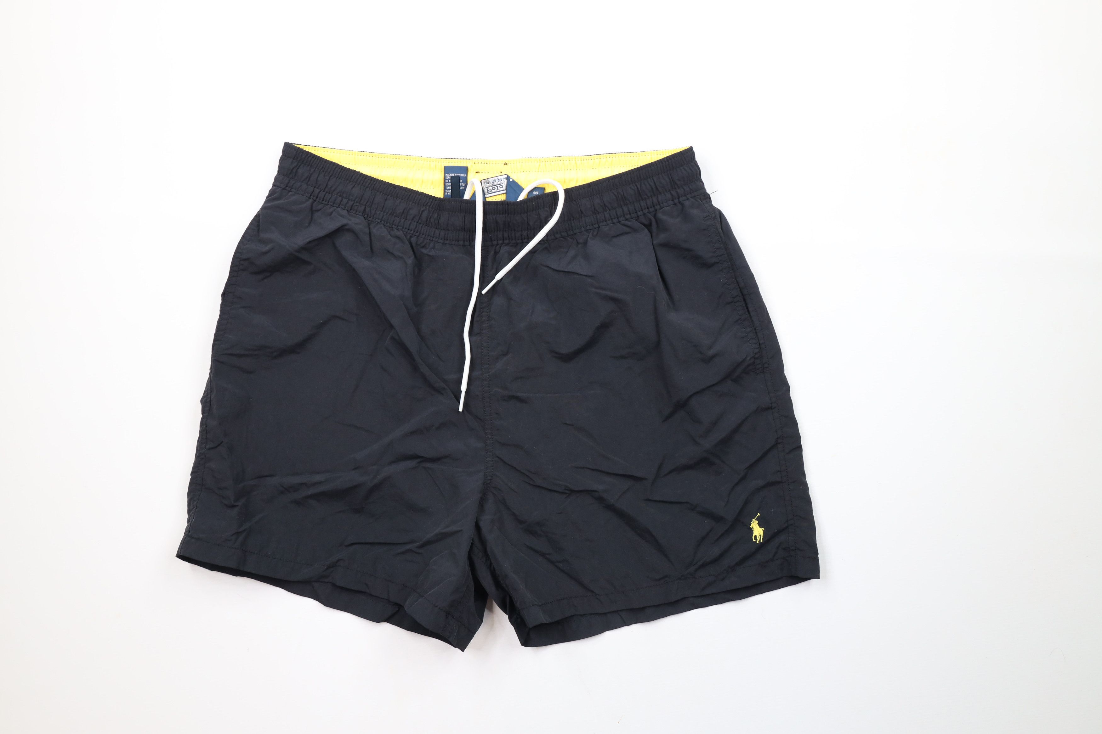 Ralph Lauren × Vintage Vintage 90s Ralph Lauren Knee Lined Shorts Swim Trunks Black Size US 36 / EU 52 - 1 Thumbnail