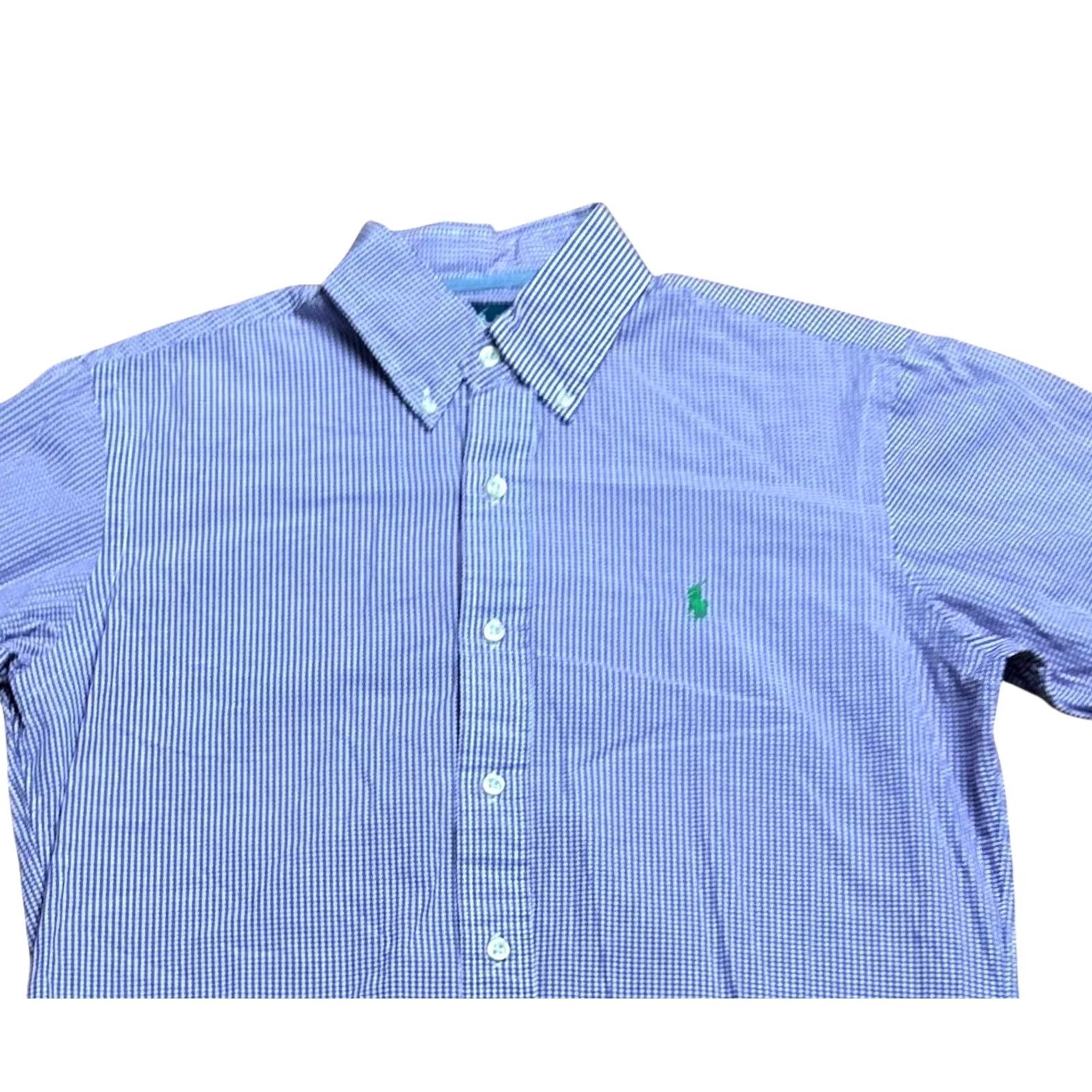 Ralph Lauren Ralph Lauren Purple & White Plaid Button-Down Long Sleeve Shirt Men's Small Size US S / EU 44-46 / 1 - 5 Thumbnail