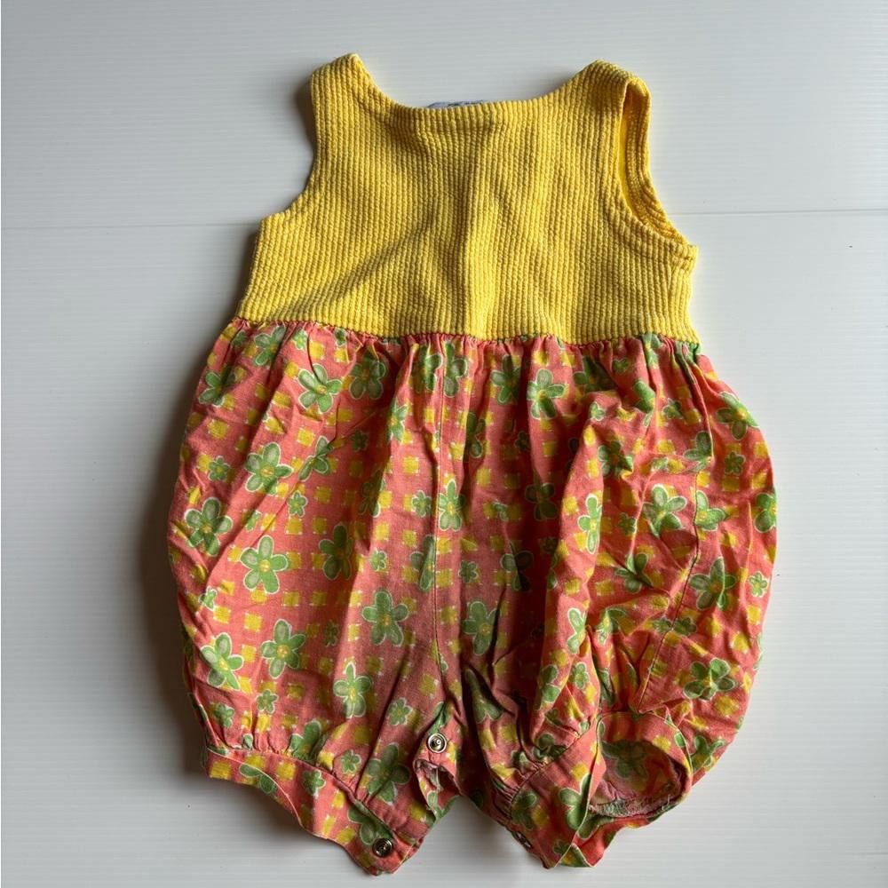 Designer Vintage Val & Mik 1990’s yellow Romper Size ONE SIZE - 2 Thumbnail