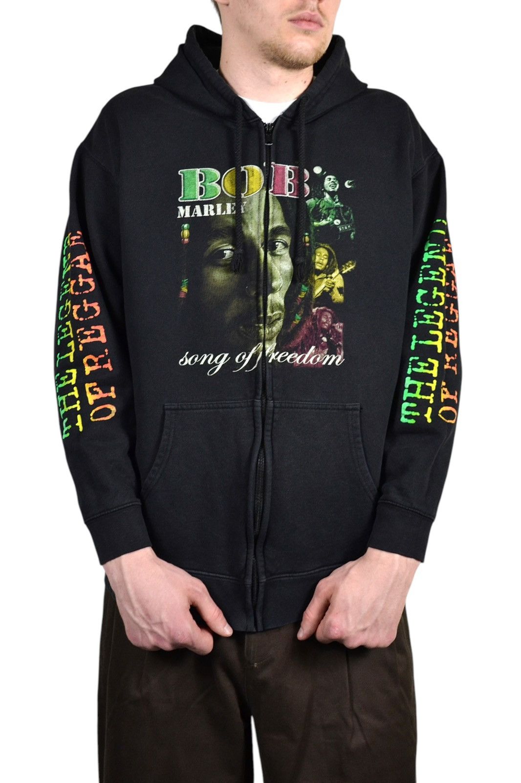 Band Tees Y2K Vintage Bob Marley Full Printed Hoodie Size US M / EU 48-50 / 2 - 4 Thumbnail