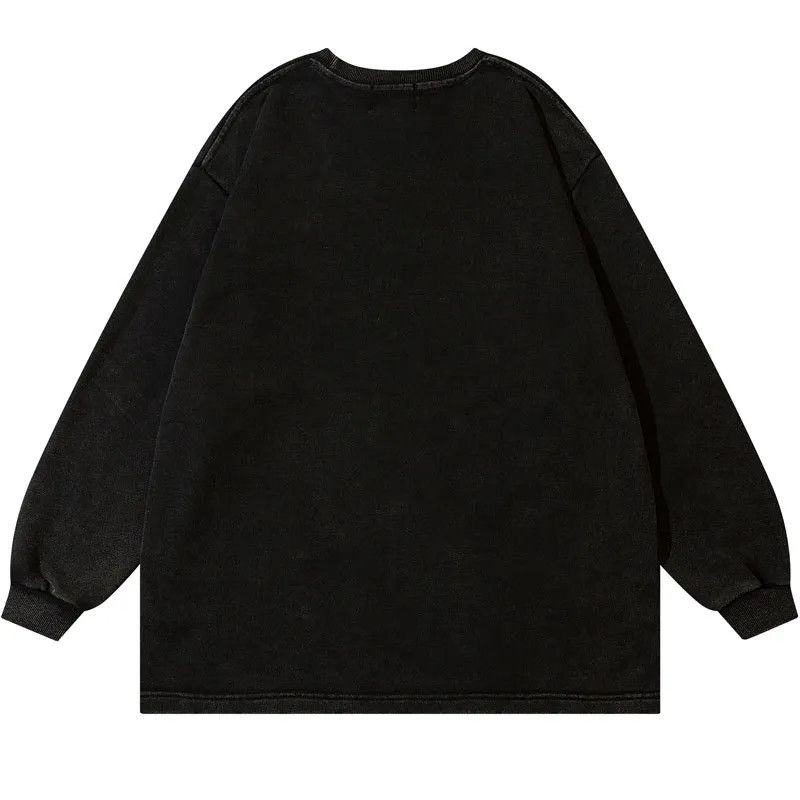 90s Design Face Oversized Printed Vintage Sweatshirt