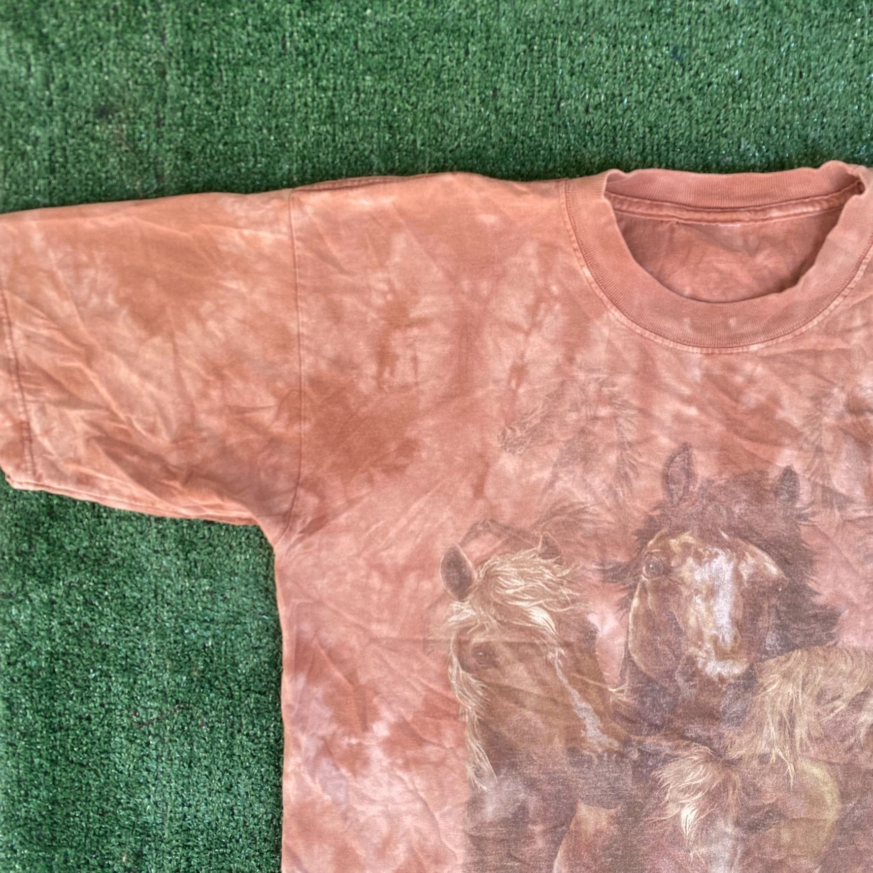 Vintage Vintage 90s Horse Nature Shirt Western Animal Tie Dye Tee Size US XL / EU 56 / 4 - 2 Thumbnail