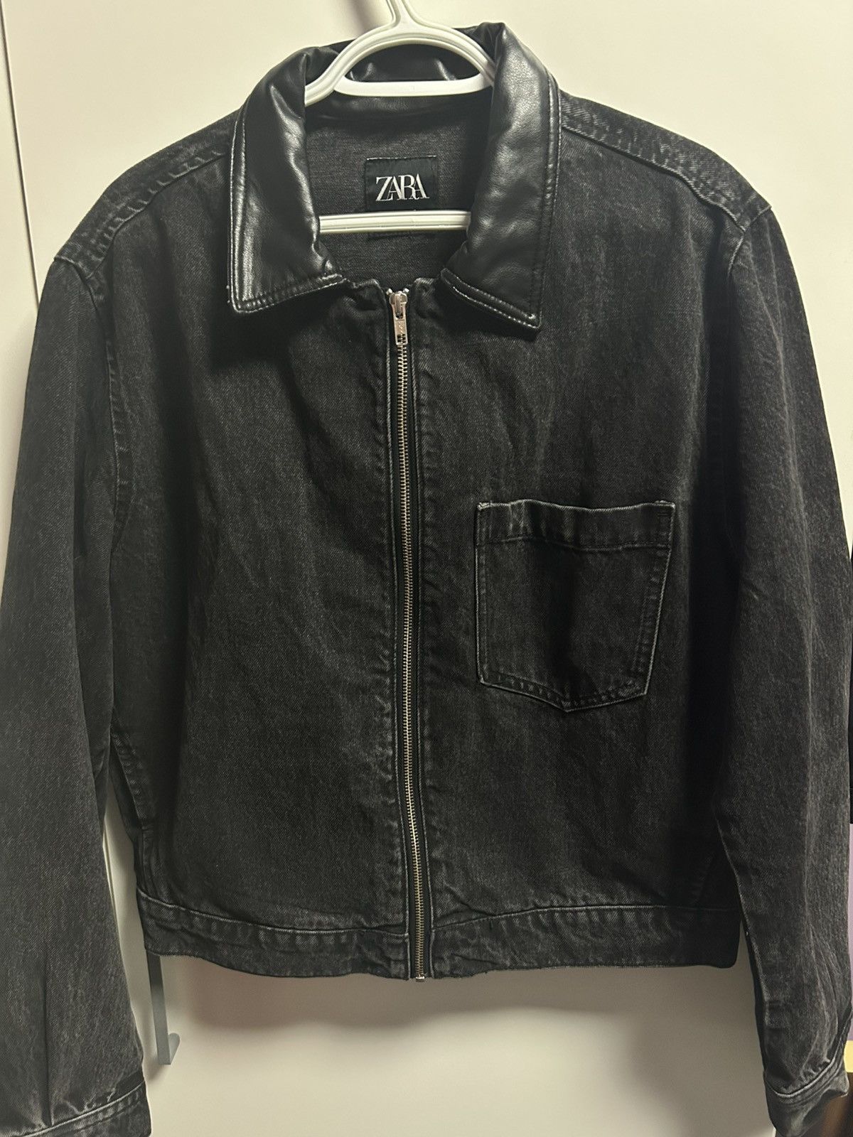 Zara Zara washed black jacket size L Size US L / EU 52-54 / 3 - 1 Thumbnail