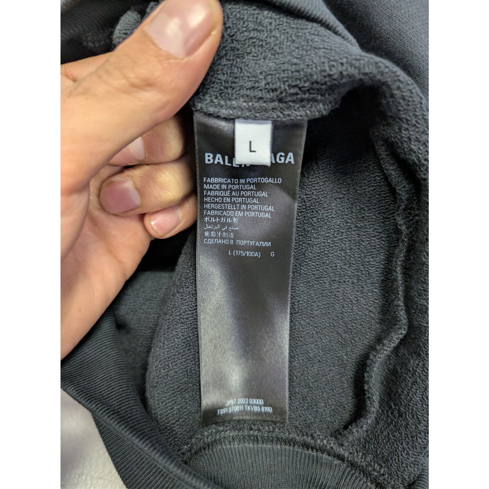 Balenciaga o1rshd1 BB Corp Molleton Bouclette Medium Fit Hoodie Black Size US L / EU 52-54 / 3 - 17 Thumbnail
