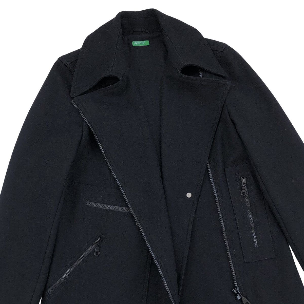Benetton Grails‼️United Colors Benetton Zipper Blazer suit slim black Size US M / EU 48-50 / 2 - 2 Thumbnail