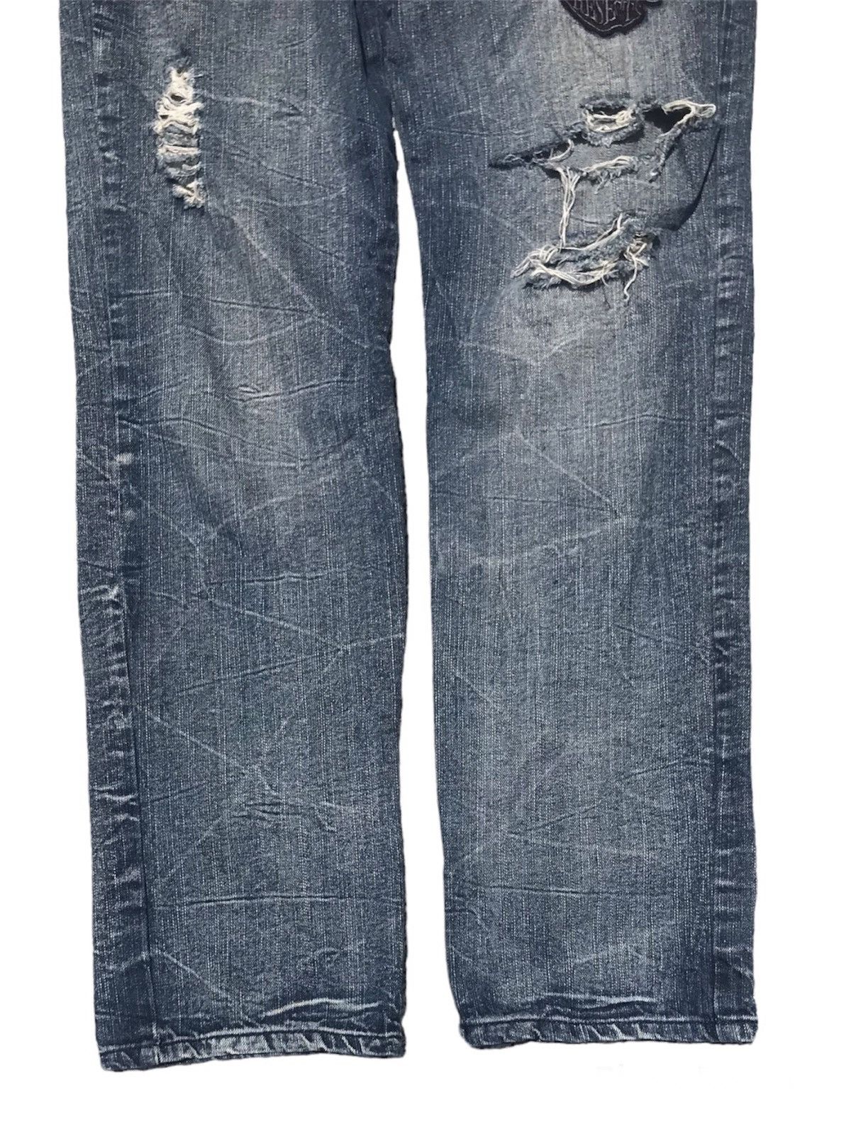 Japanese Brand × KMRii × Le Grande Bleu (L.G.B.) OriginalStyle Distressed Double Waist Jeans Size US 30 / EU 46 - 6 Thumbnail