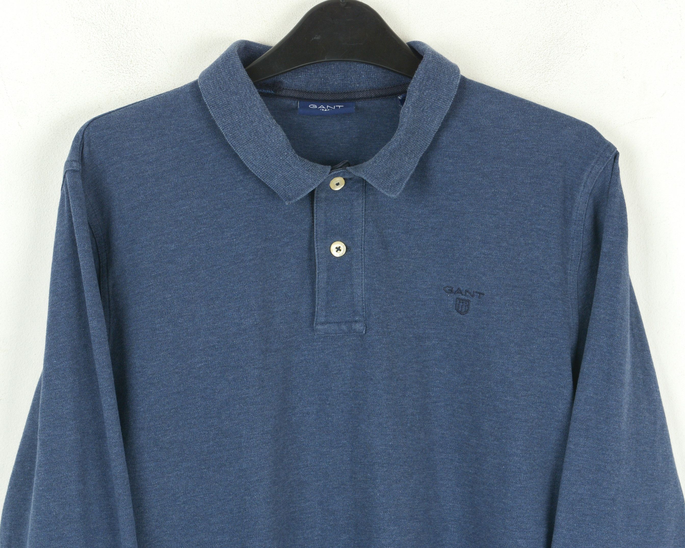 Gant Long Sleeved M Polo Shirt Rugby Pullover Blue Casual Top Size US M / EU 48-50 / 2 - 2 Thumbnail