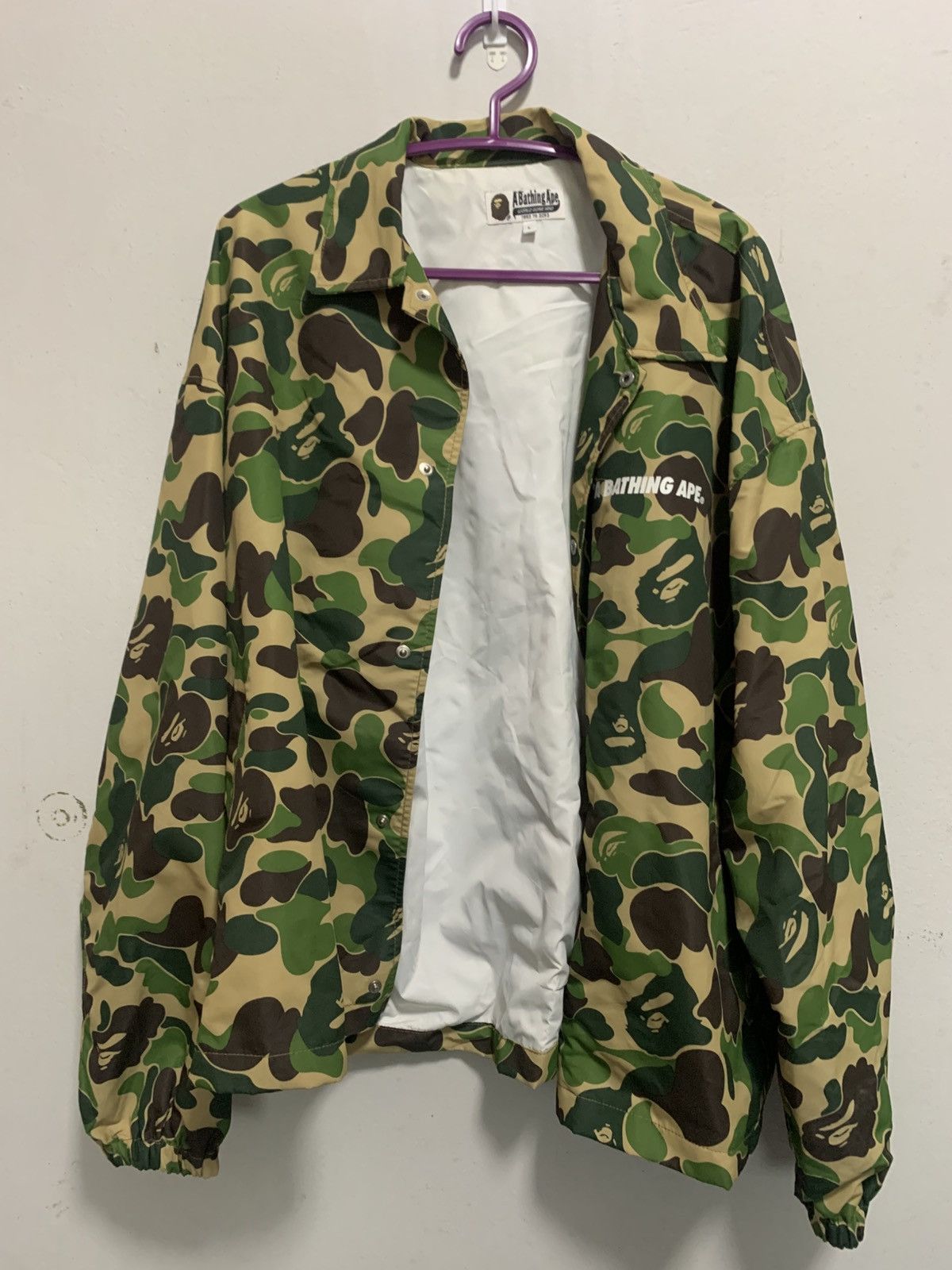 Bape BAPE ABC Camo Relaxed Coach Jacket Size US L / EU 52-54 / 3 - 3 Thumbnail