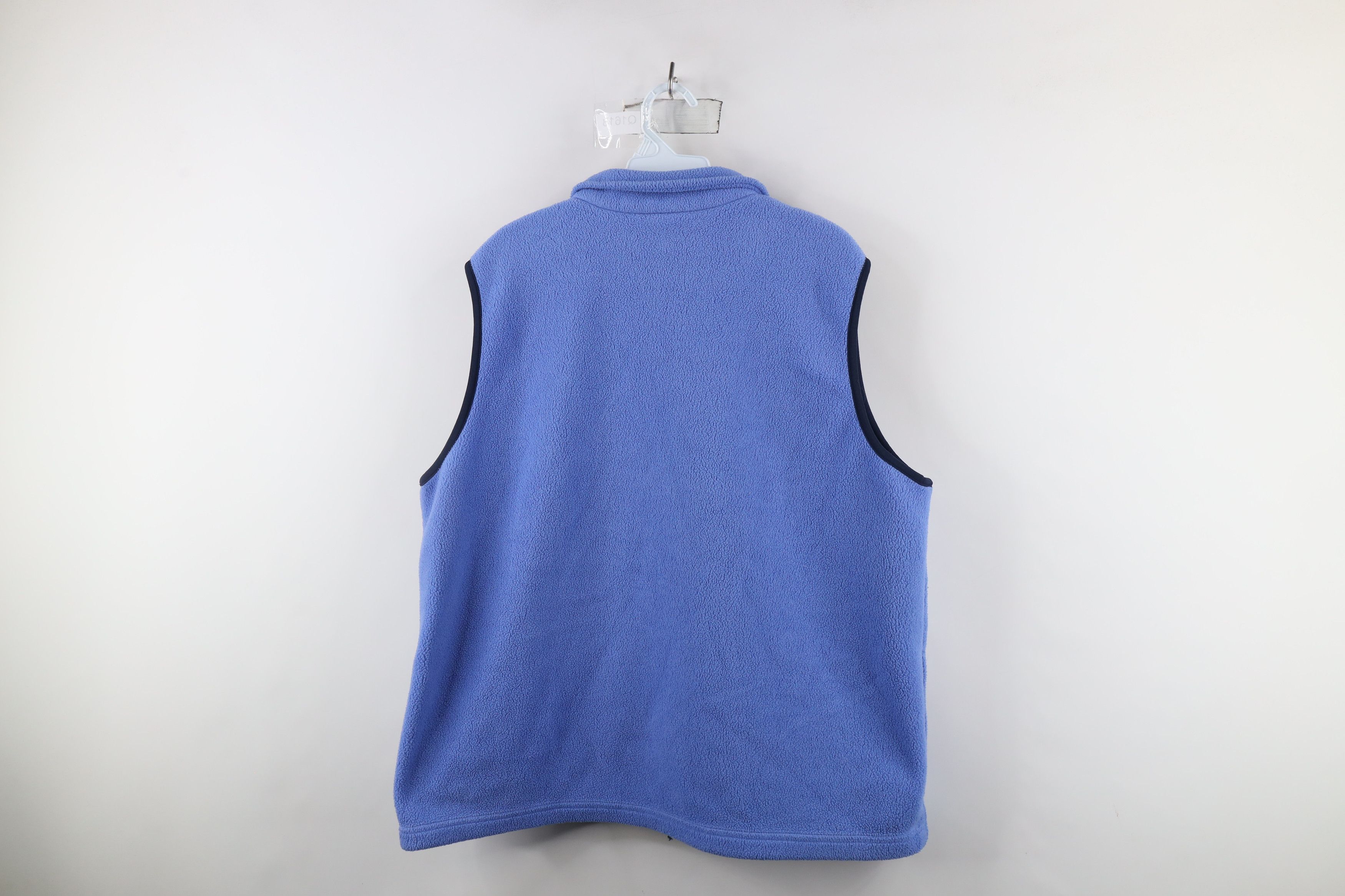 L.L. Bean × Vintage Vintage 90s LL Bean Blank Full Zip Fleece Vest Jacket Blue Size XL / US 12-14 / IT 48-50 - 9 Thumbnail