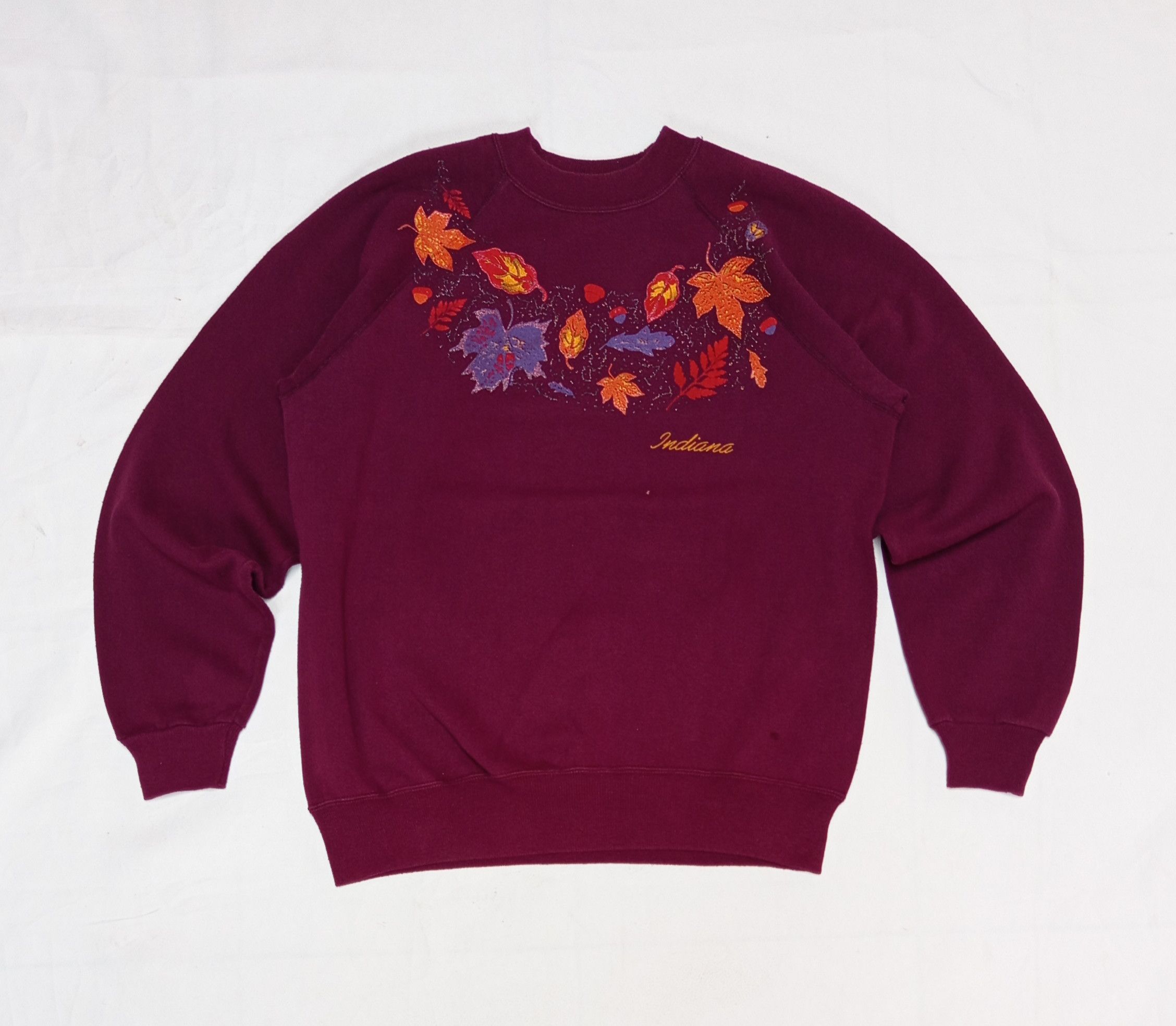 Hanes Vintage 90s ‘Maple Leaf’ Indiana Sweatshirt Size US M / EU 48-50 / 2 - 1 Thumbnail