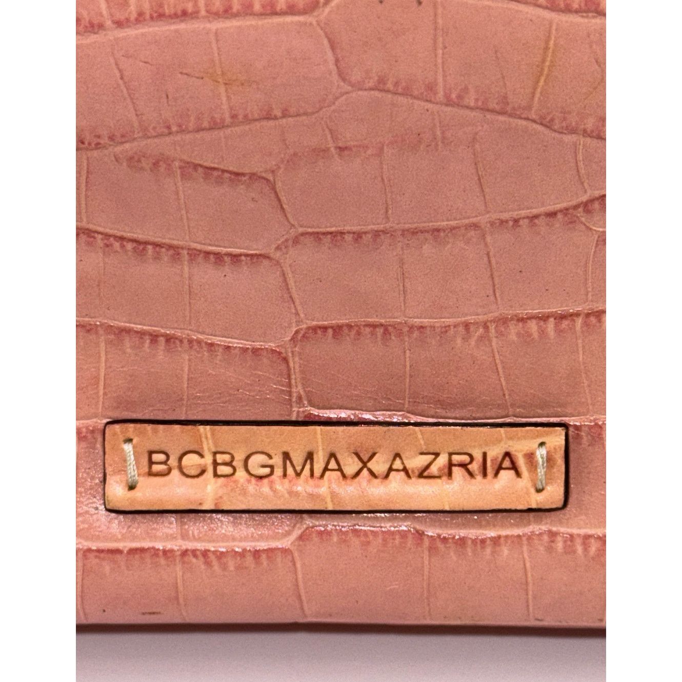 Bcbgmaxazria NWT NEW VTG BCBG MAXAZRIA Croc Embossed Bag Pink Silver Bag Size ONE SIZE - 6 Thumbnail