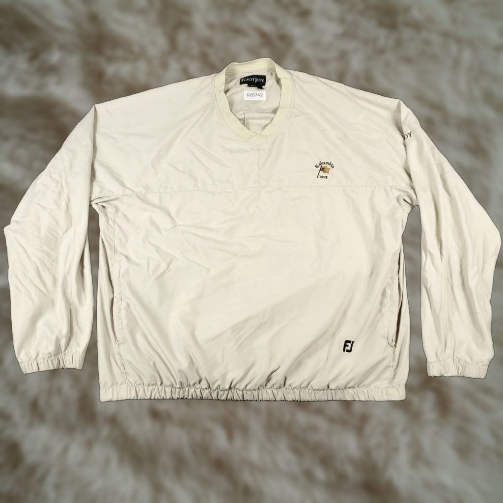 Footjoy FootJoy FJ Jacket Mens XL Beige Windbreaker Long Sleeve Pullover Mens Size US XL / EU 56 / 4 - 1 Thumbnail